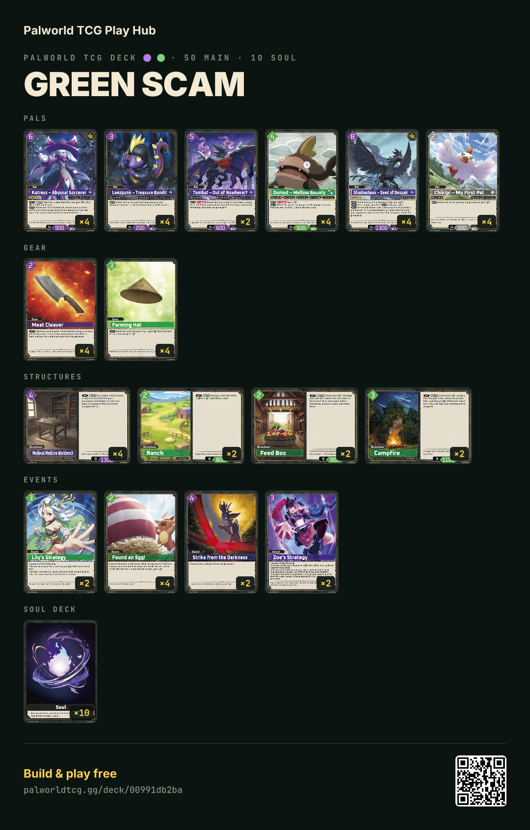 Green Scam decklist