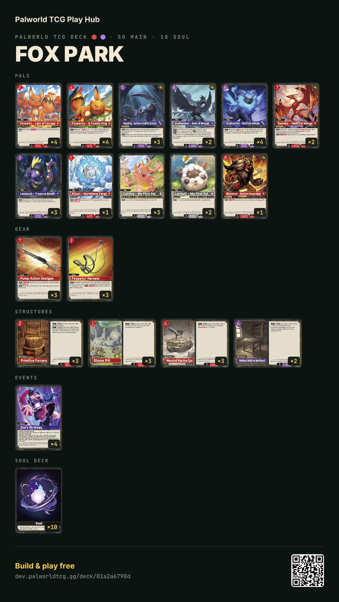 FOX PARK decklist