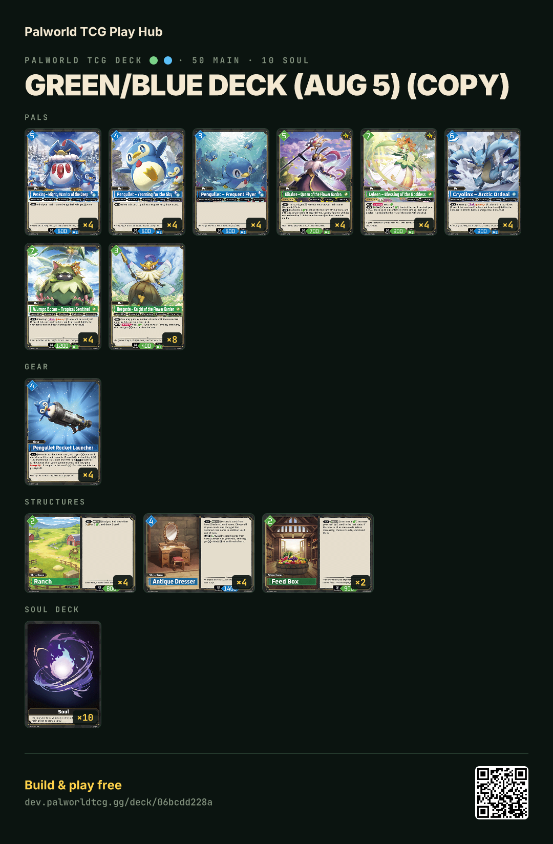 Green/Blue deck (Aug 5) (copy) decklist