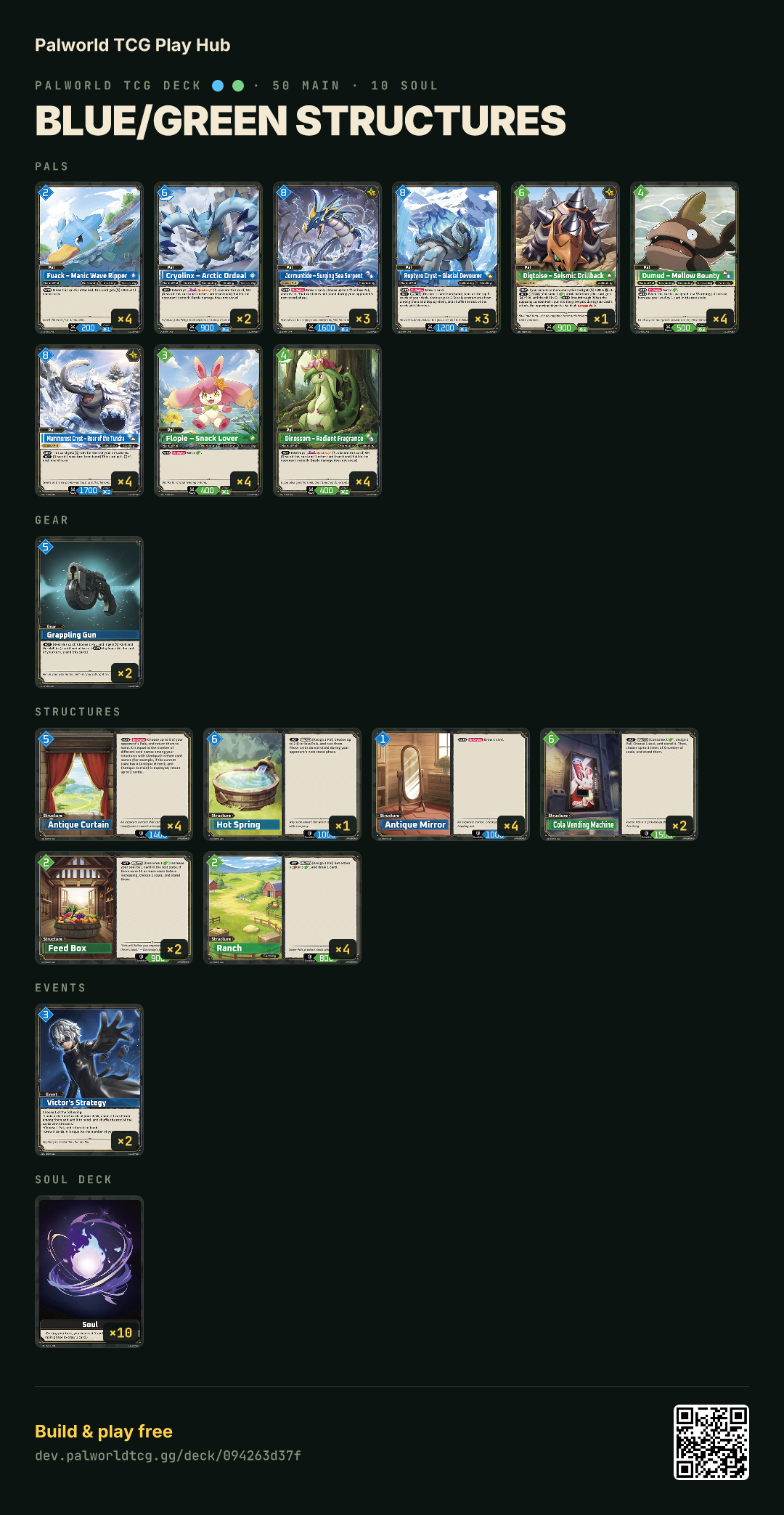 Blue/Green Structures decklist