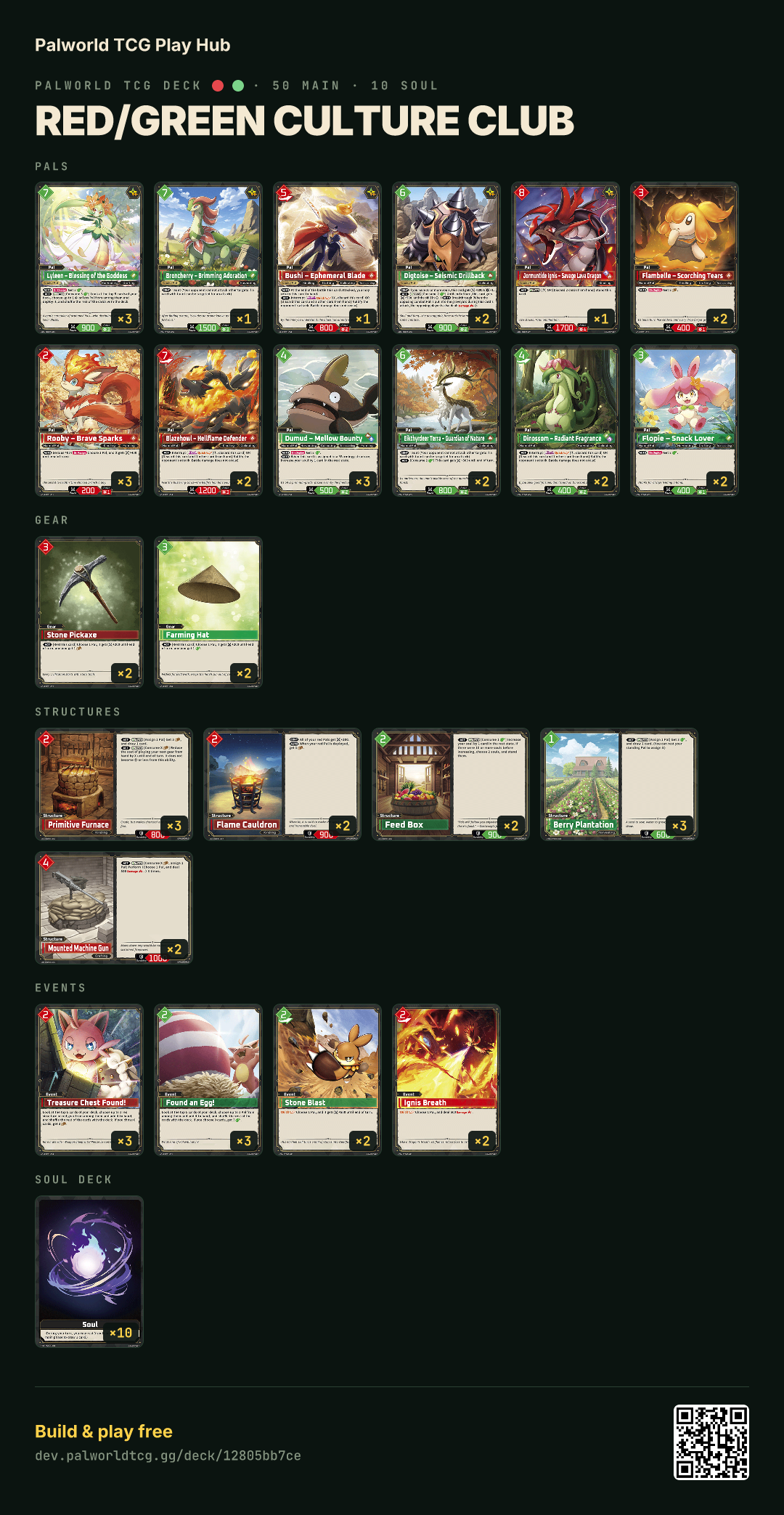 Red/Green Culture Club decklist