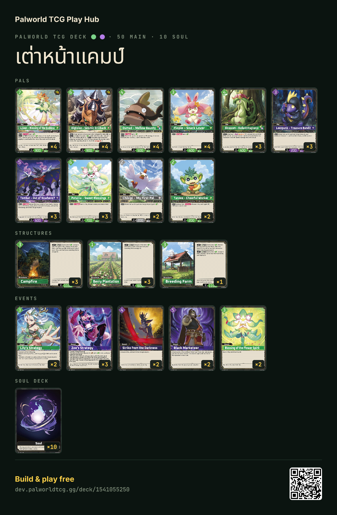 เต่าหน้าแคมป์ decklist