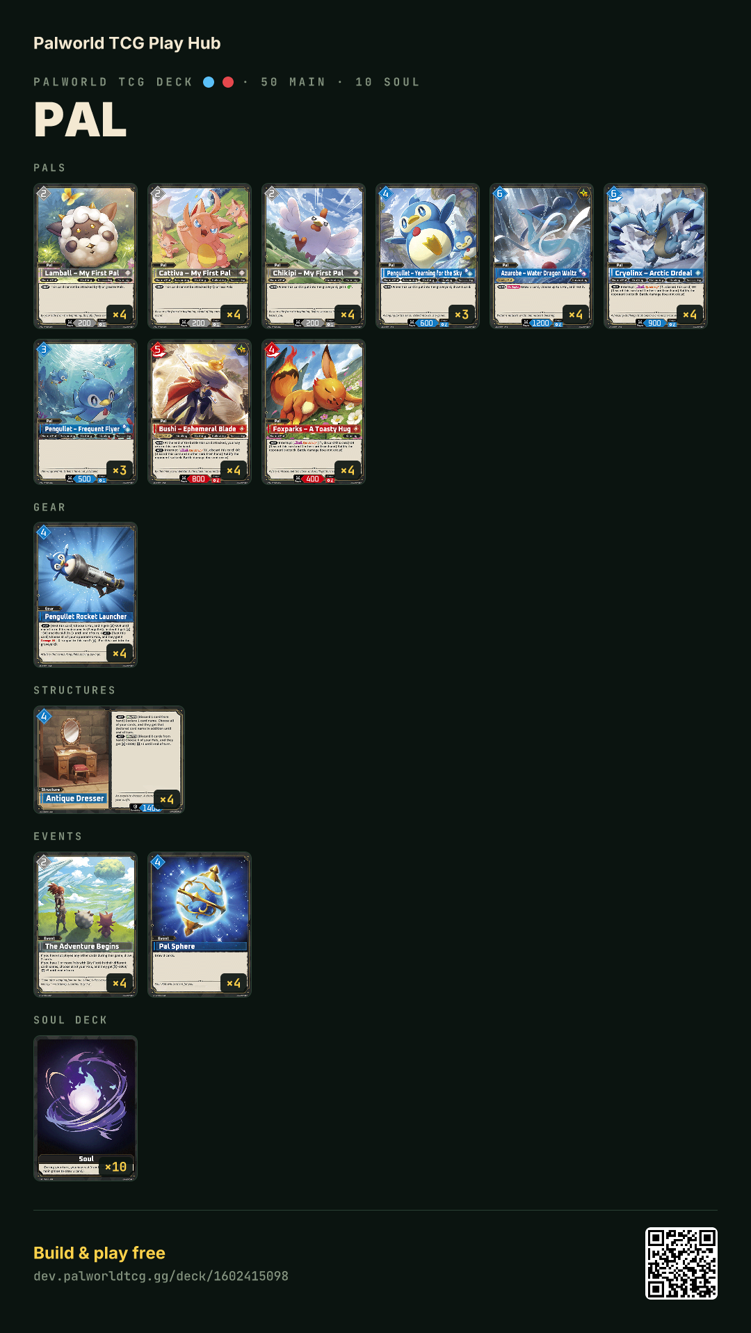 Pal decklist