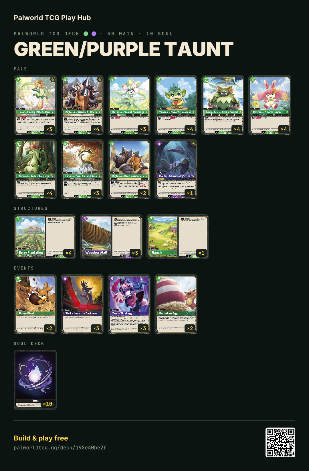 Green/Purple Taunt decklist