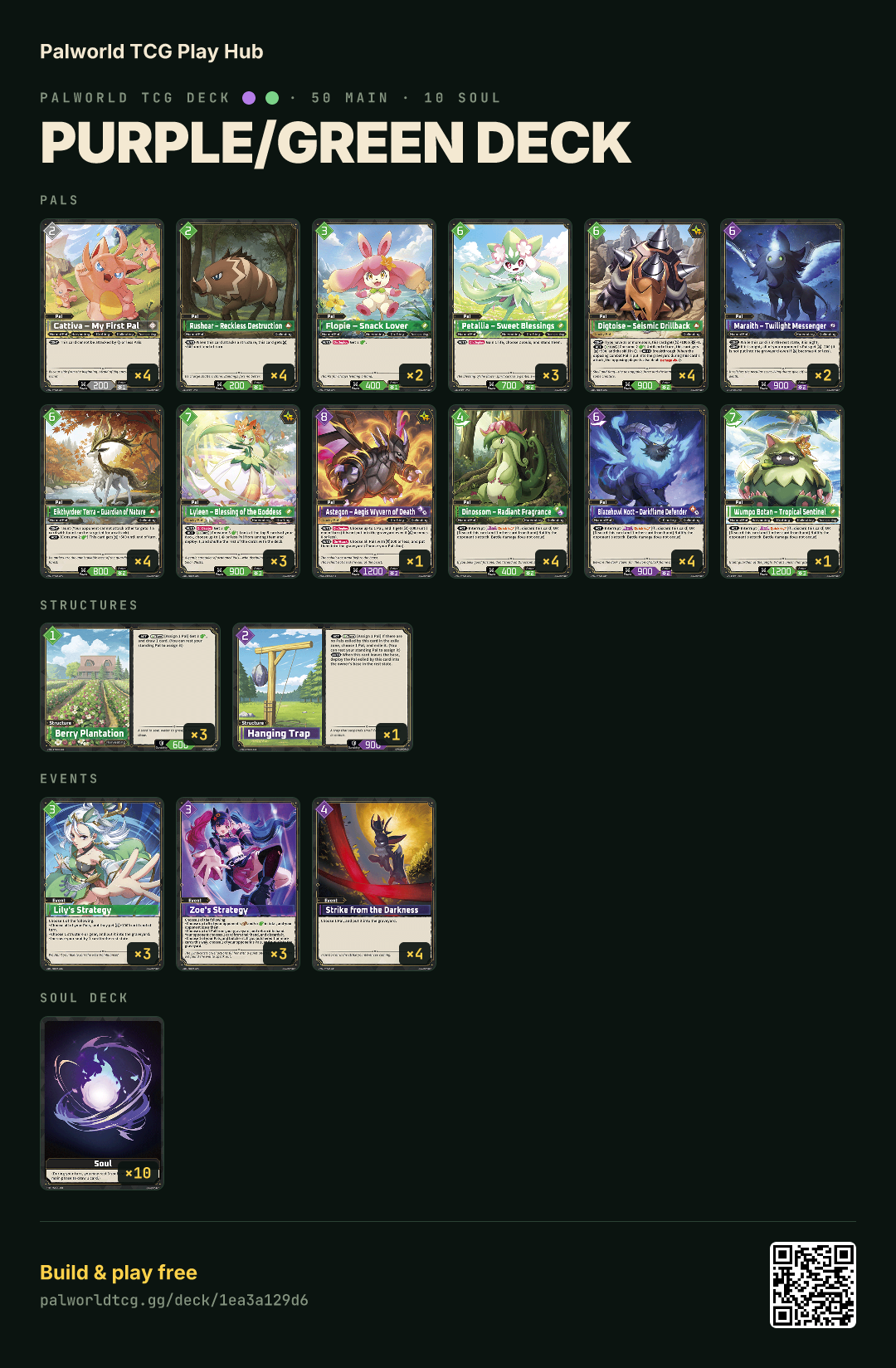 Purple/Green deck decklist