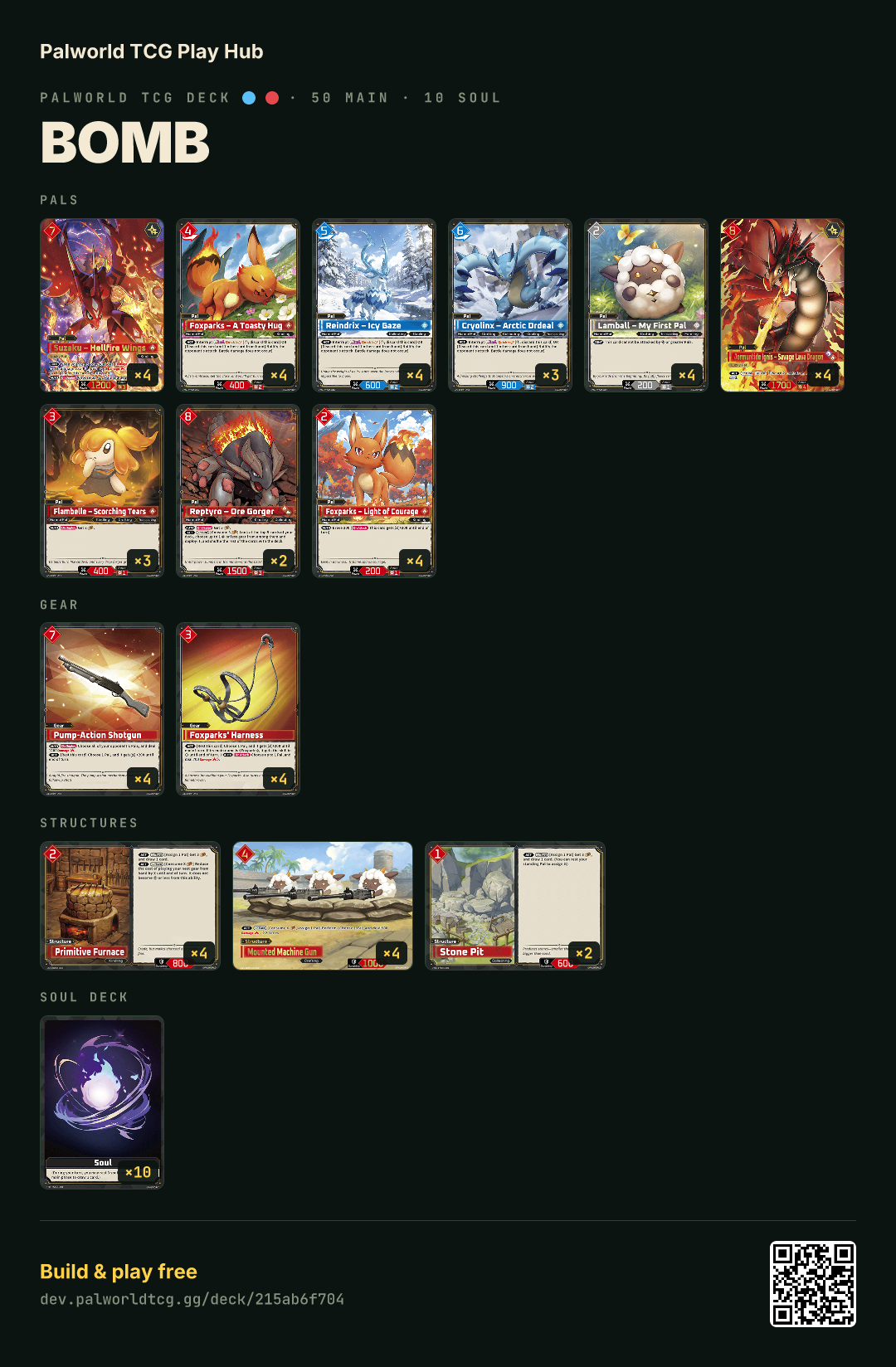 Bomb decklist
