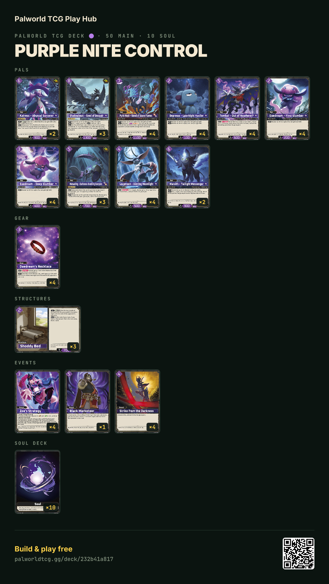 Purple nite control decklist