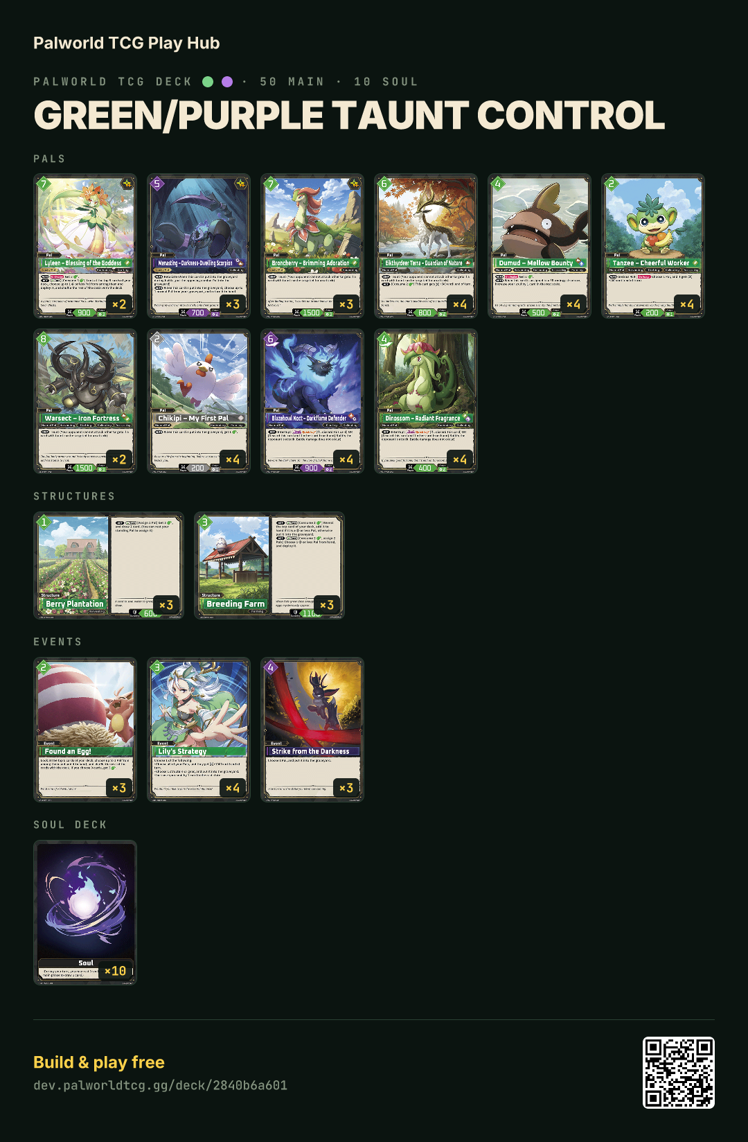 Green/Purple taunt control decklist