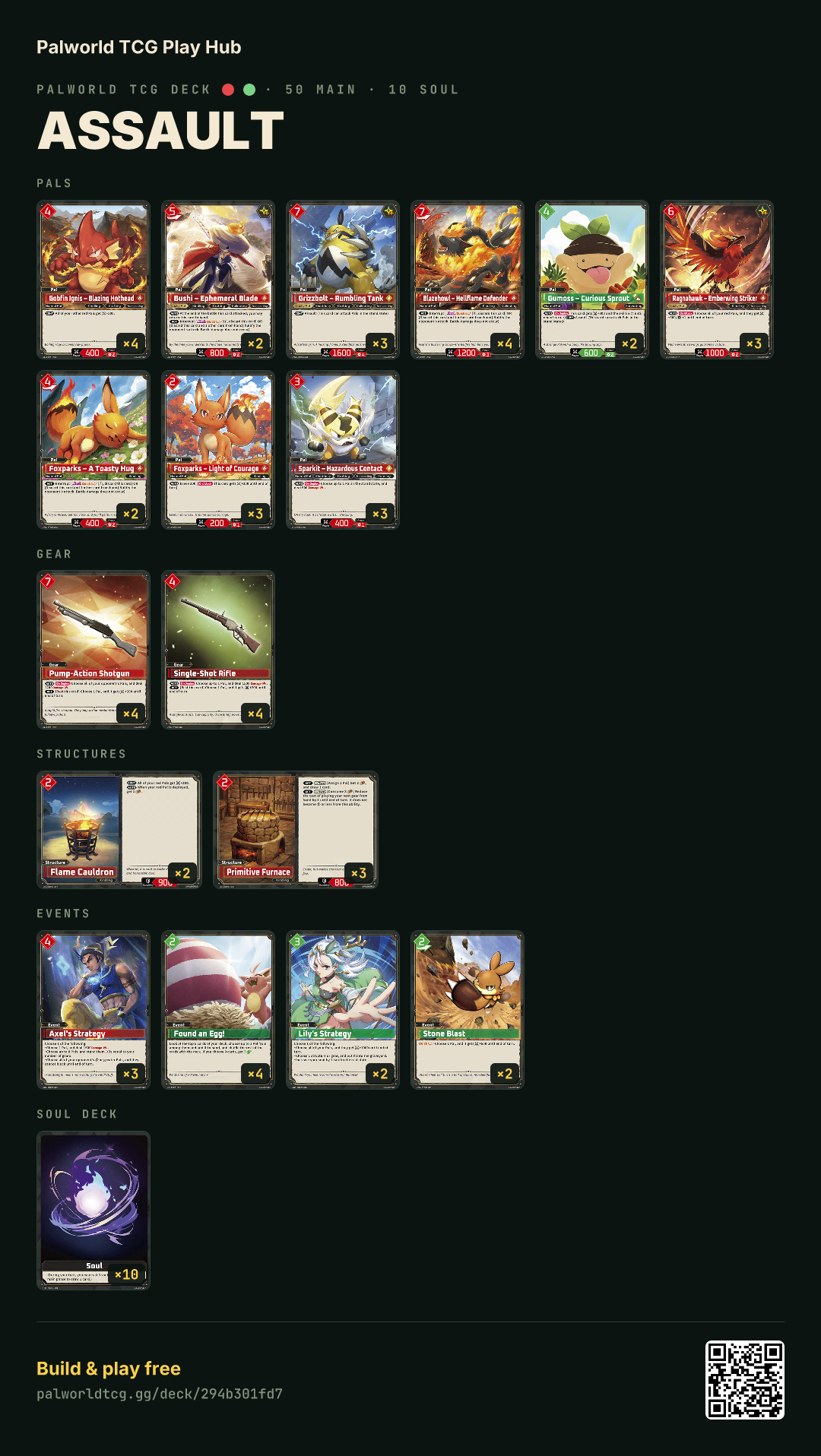 Assault decklist