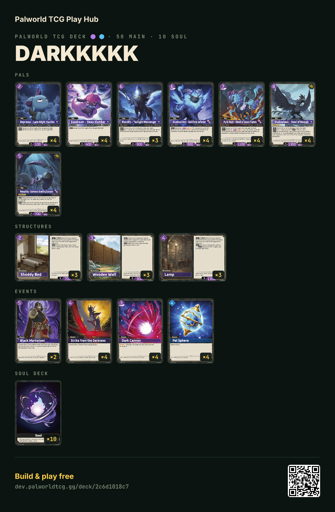 Darkkkkk decklist