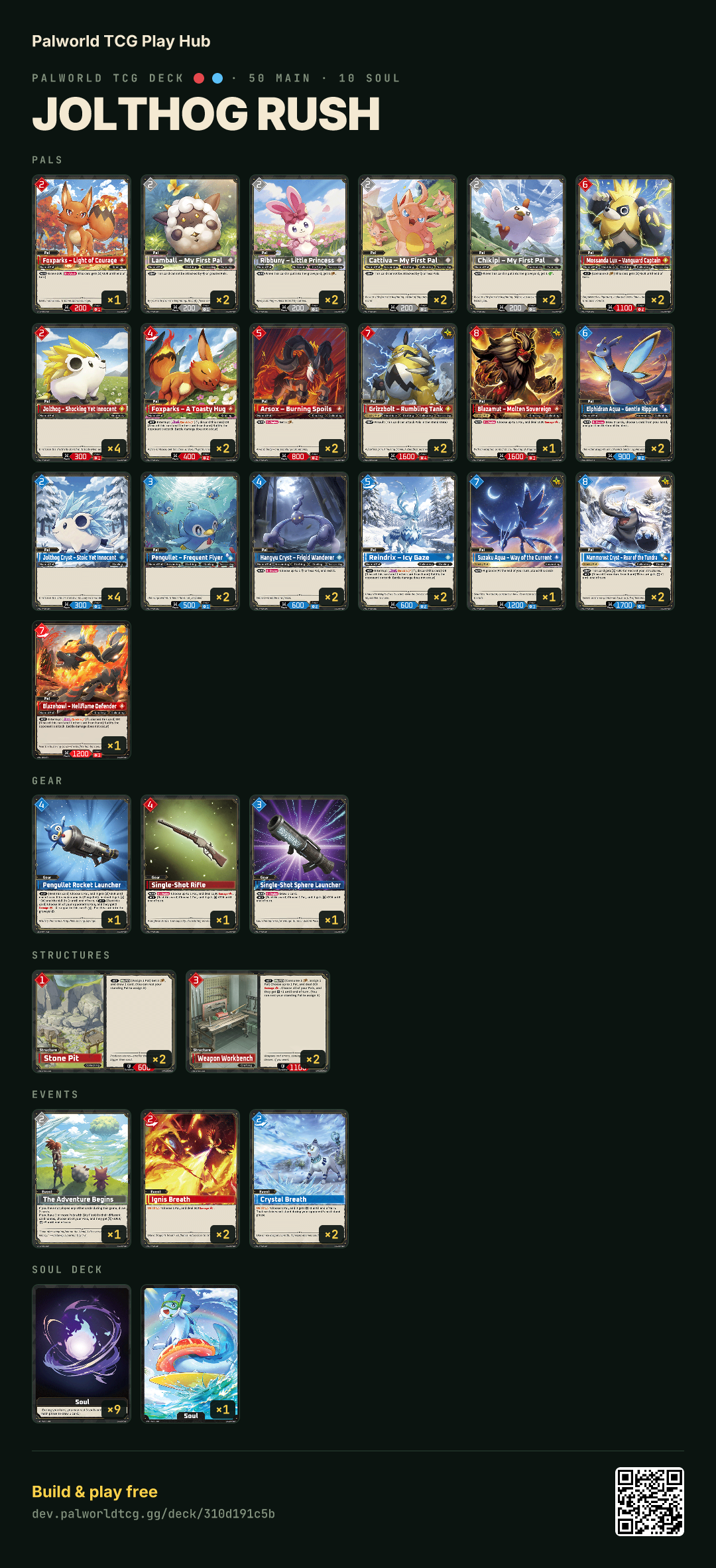 Jolthog Rush decklist