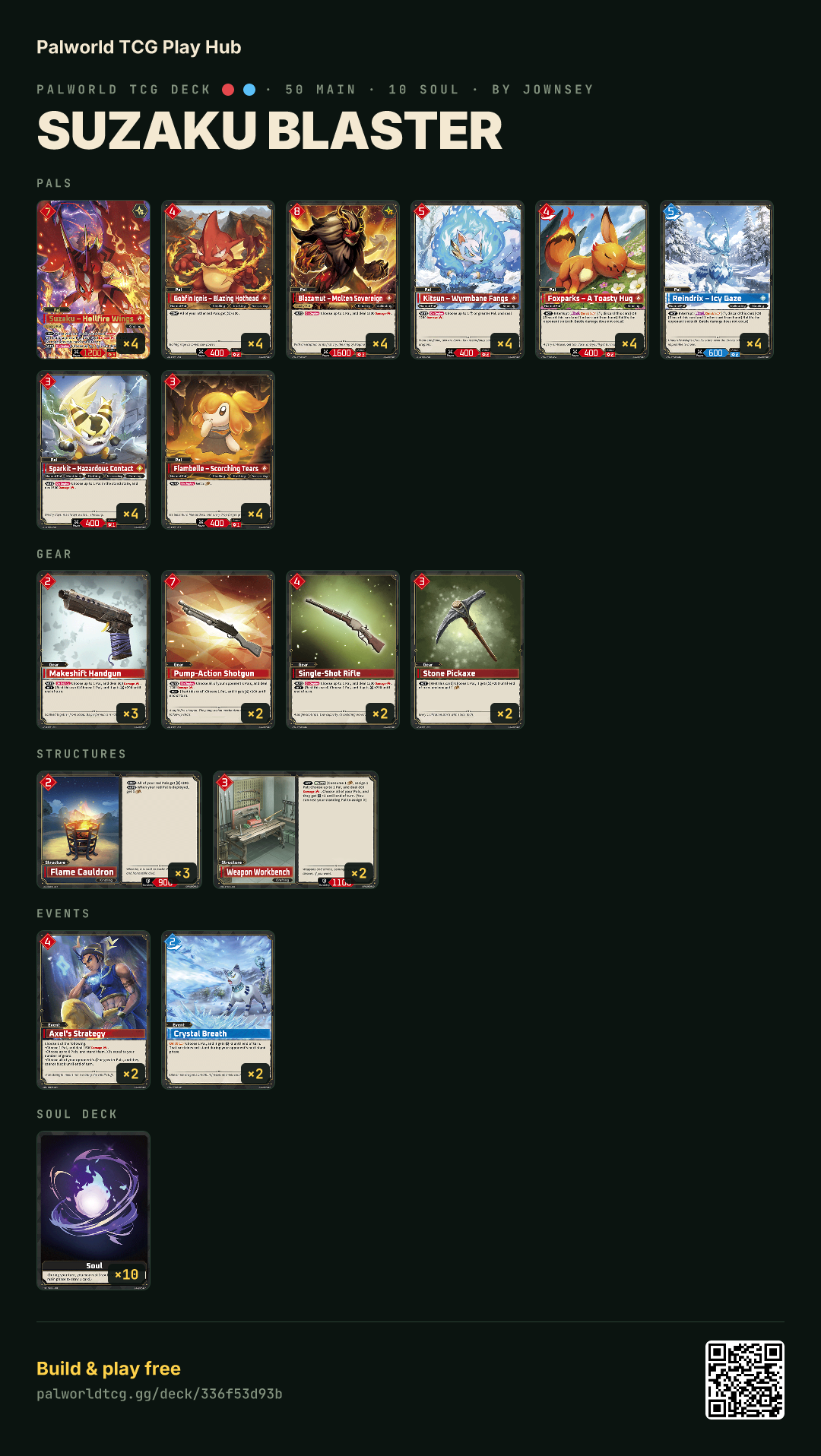 Suzaku blaster decklist