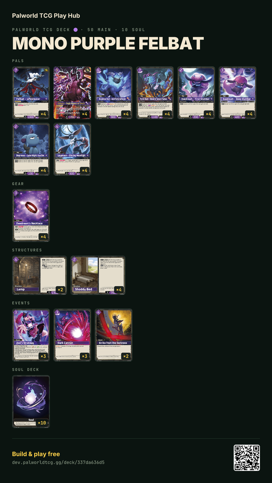 Mono purple felbat decklist