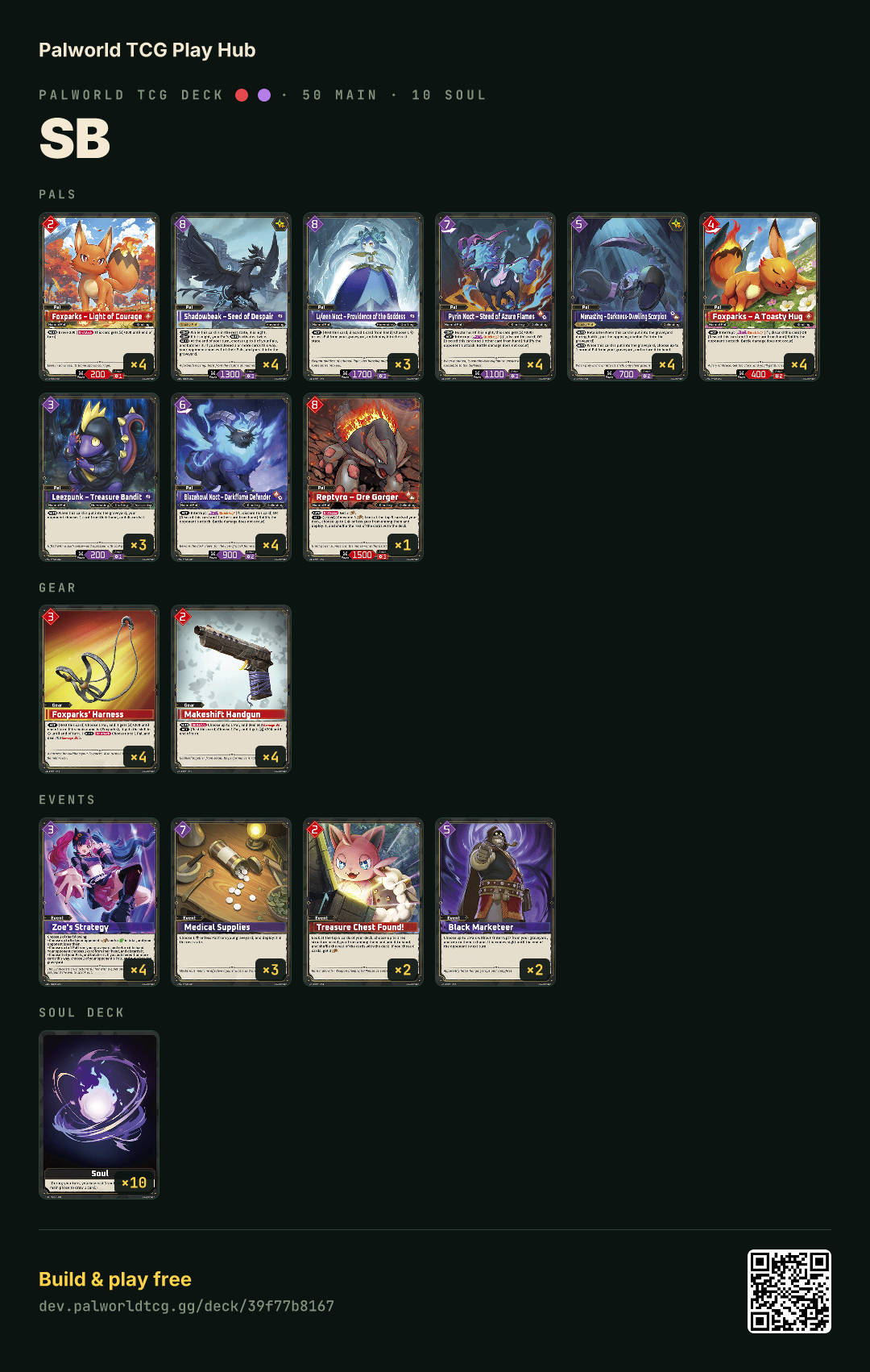 SB decklist