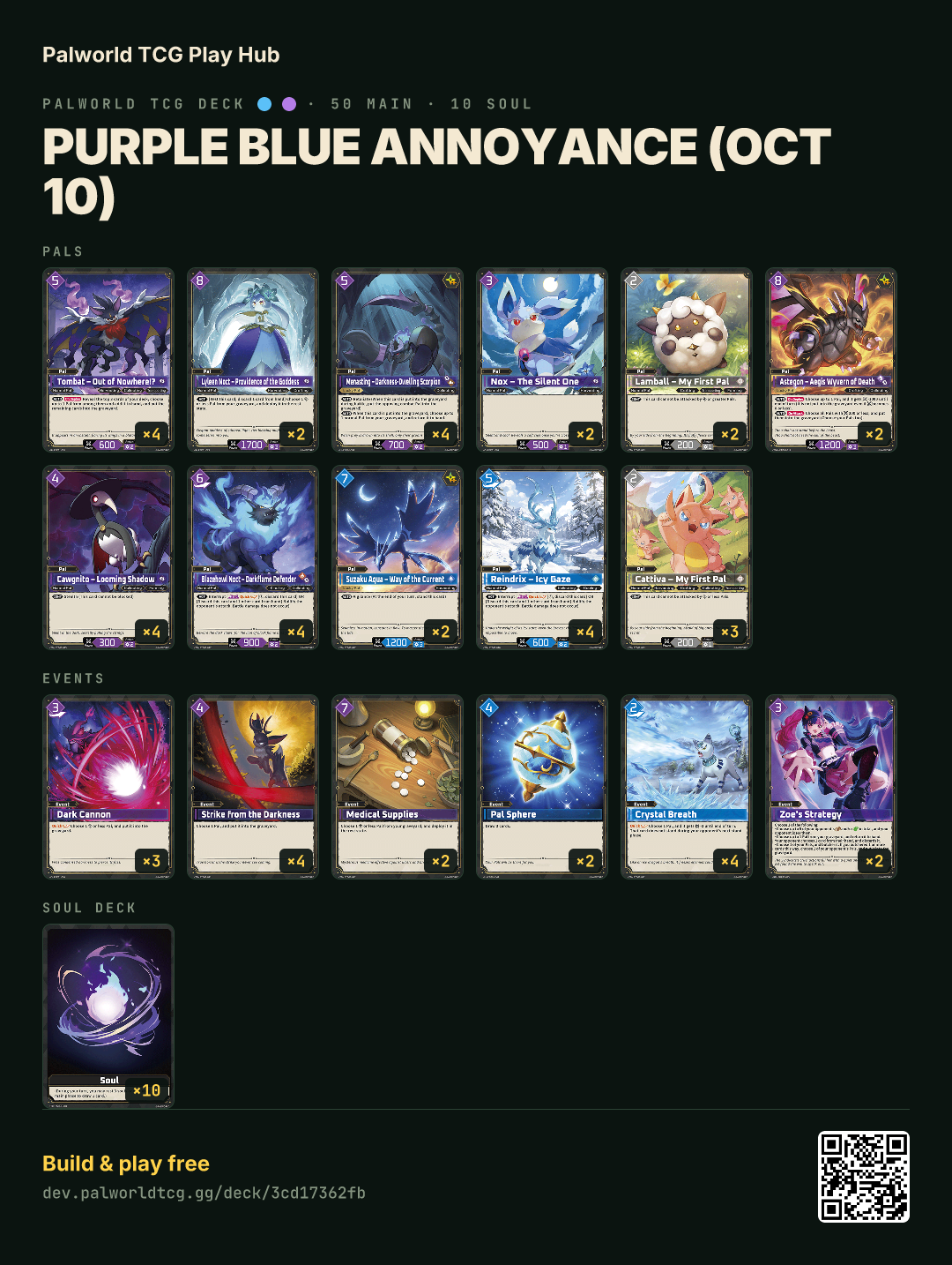 purple blue annoyance (Oct 10) decklist