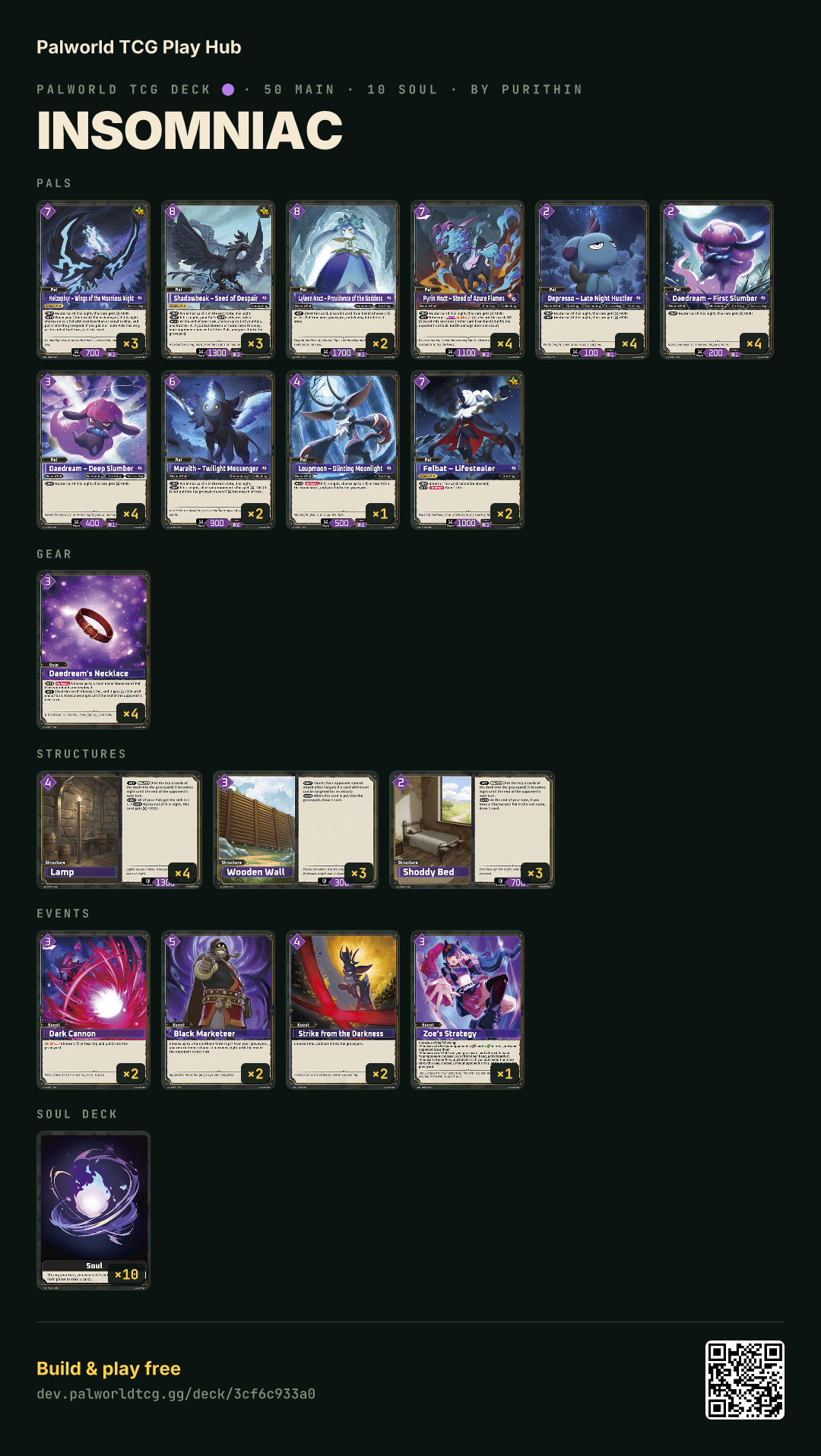 Insomniac decklist