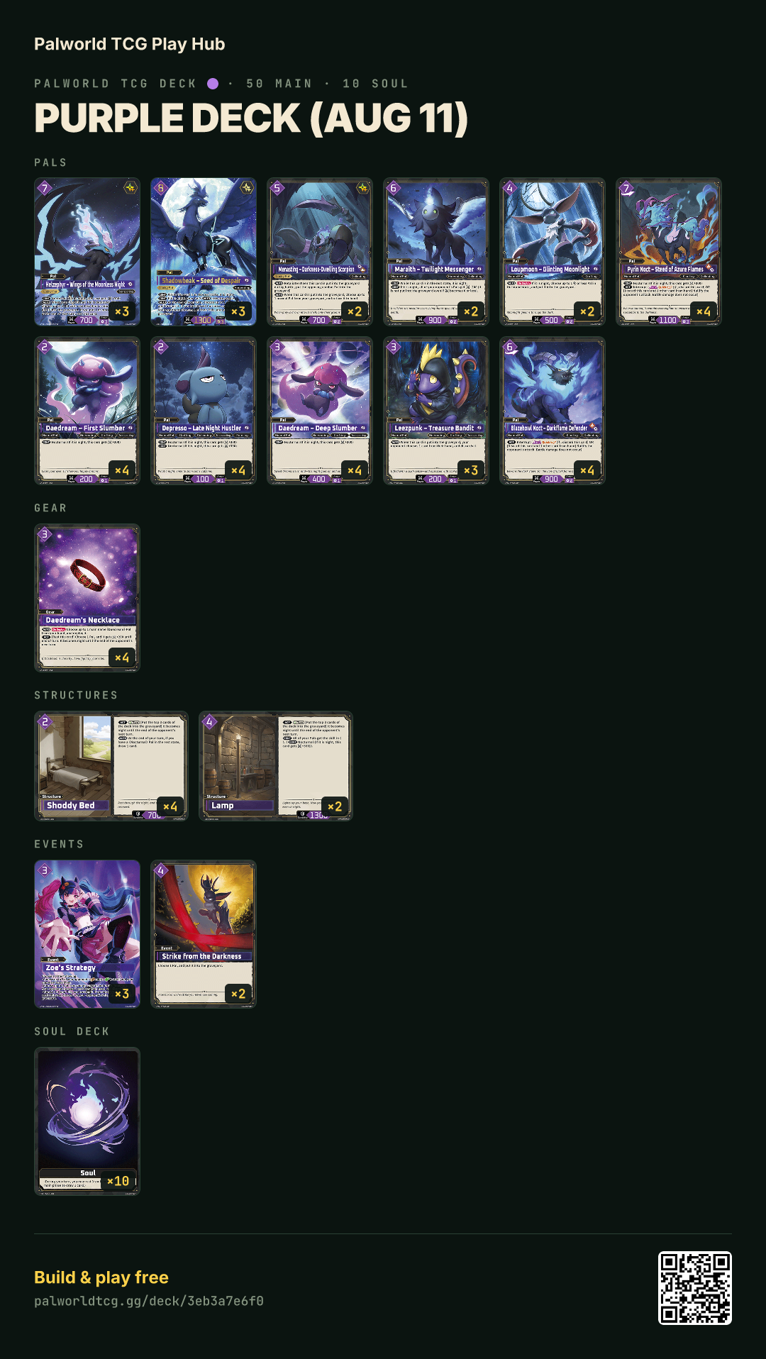 Purple deck (Aug 11) decklist