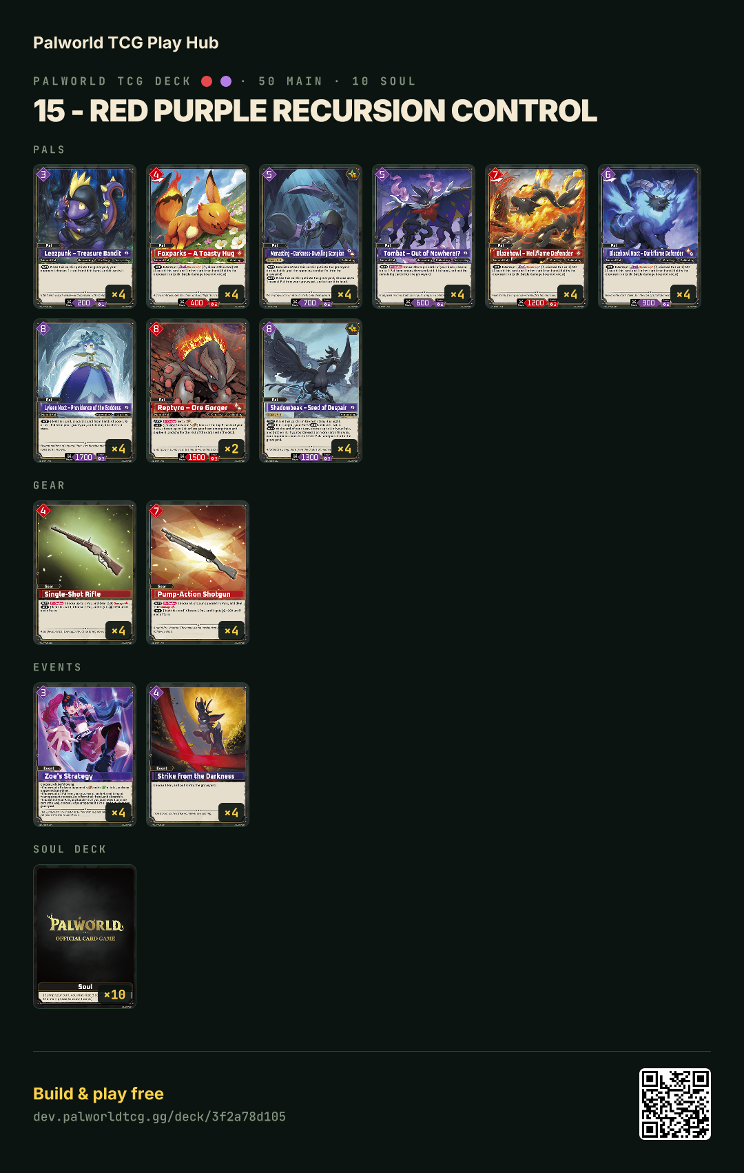 15 - Red Purple Recursion Control decklist