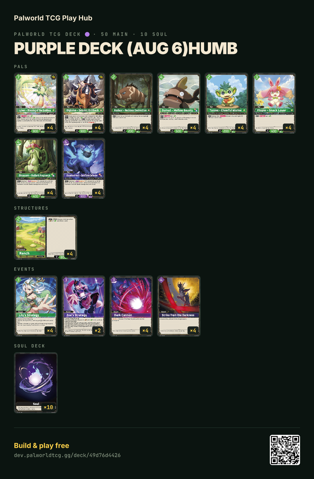 Purple deck (Aug 6)humb decklist