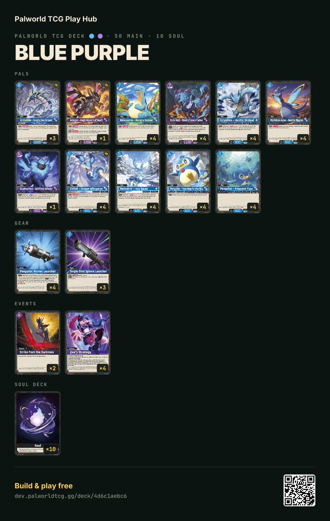 blue purple decklist