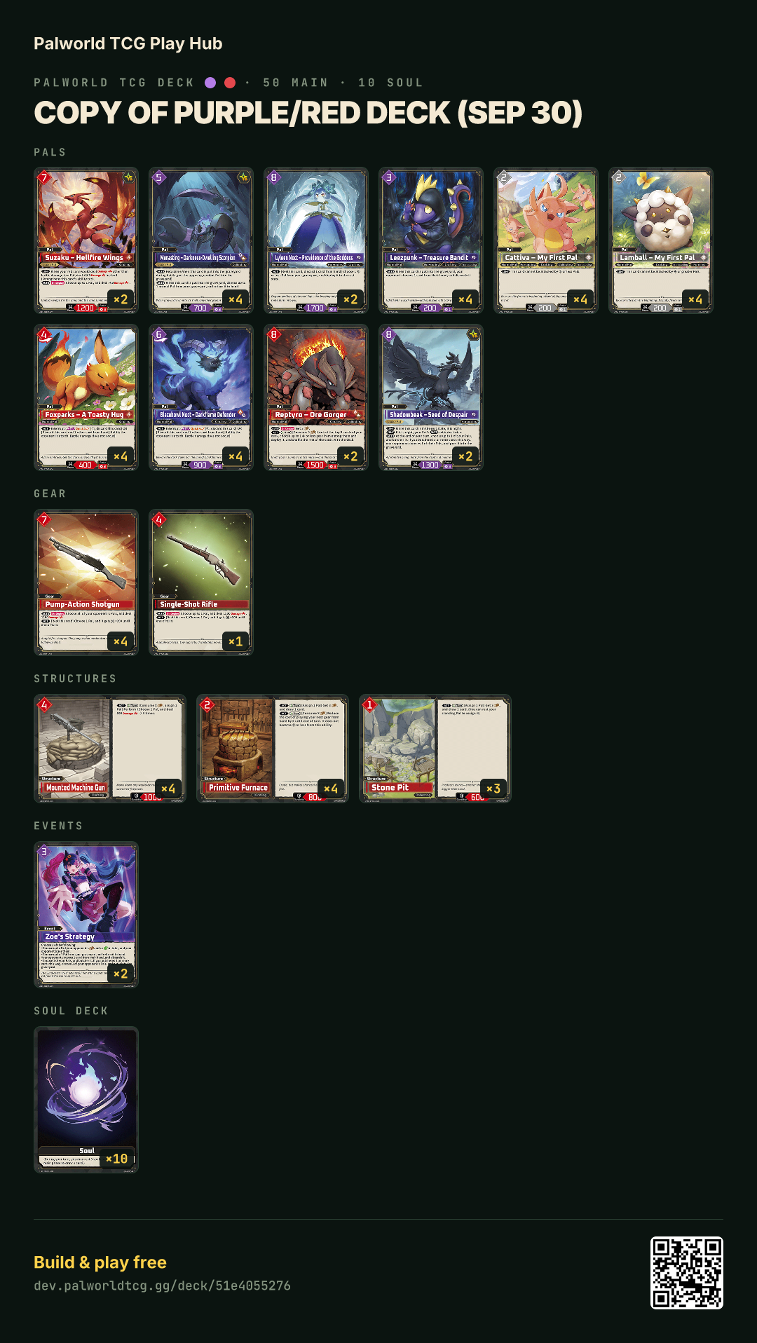 Copy of Purple/Red deck (Sep 30) decklist