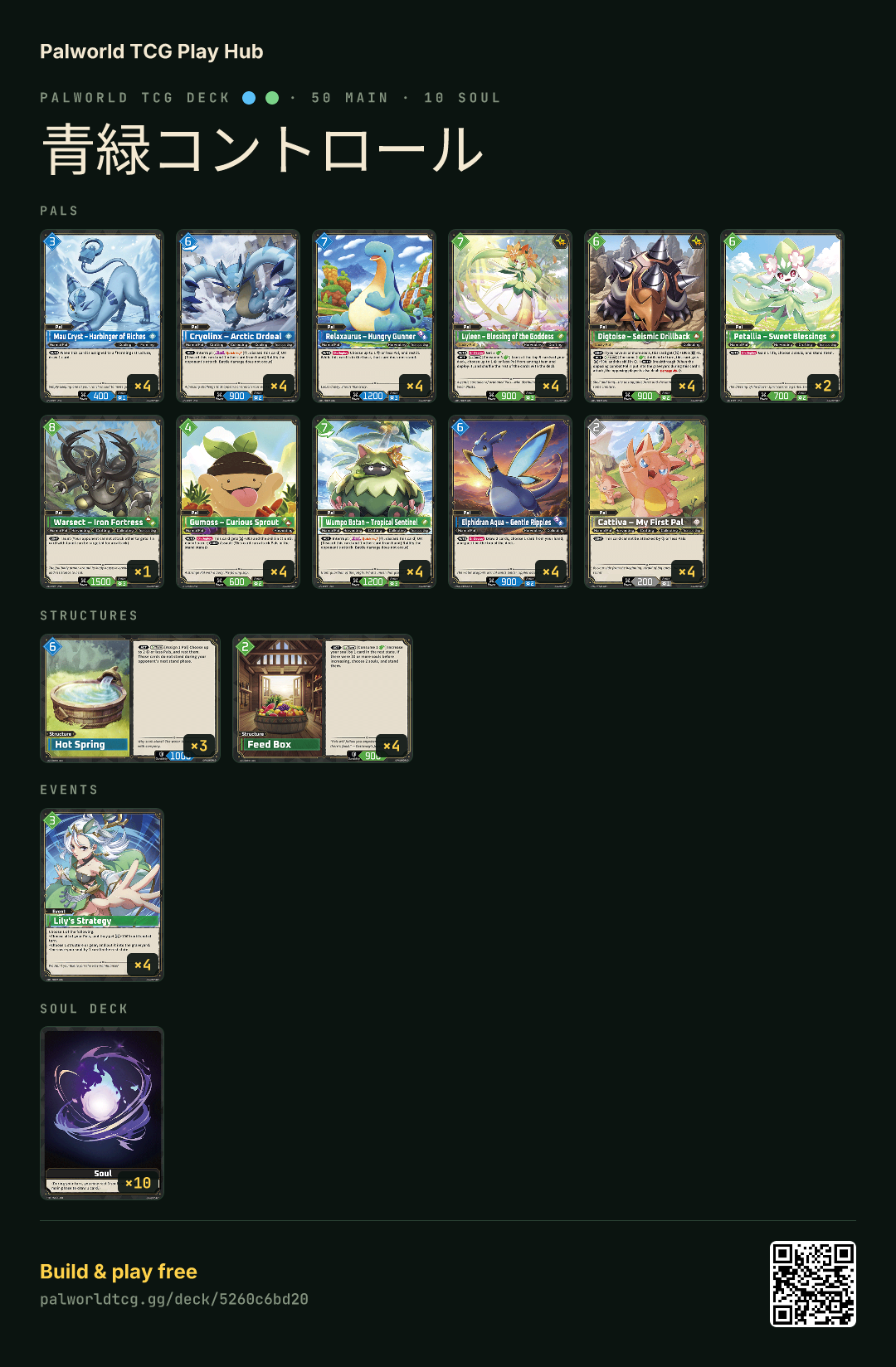 青緑コントロール decklist