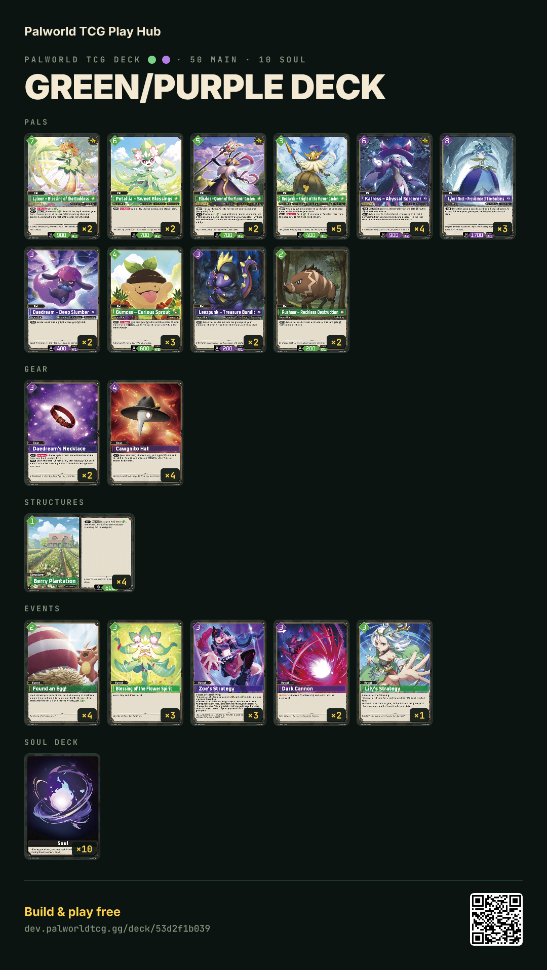 Green/Purple deck decklist