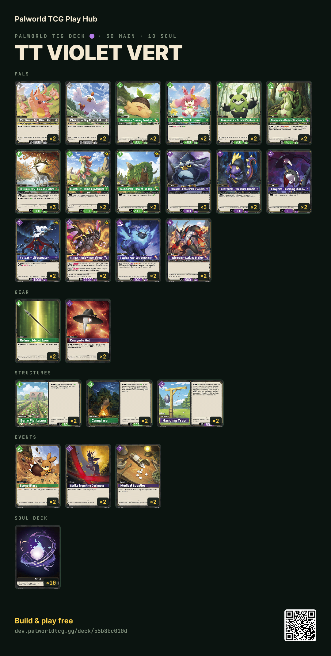 tt violet vert decklist