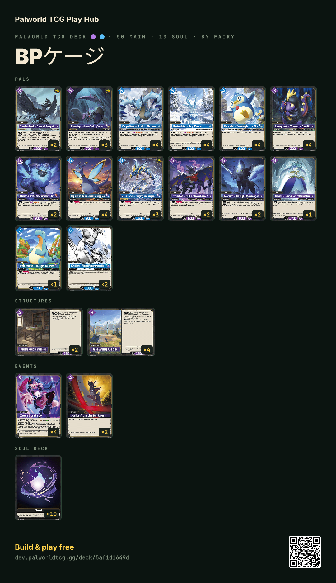 BPケージ decklist