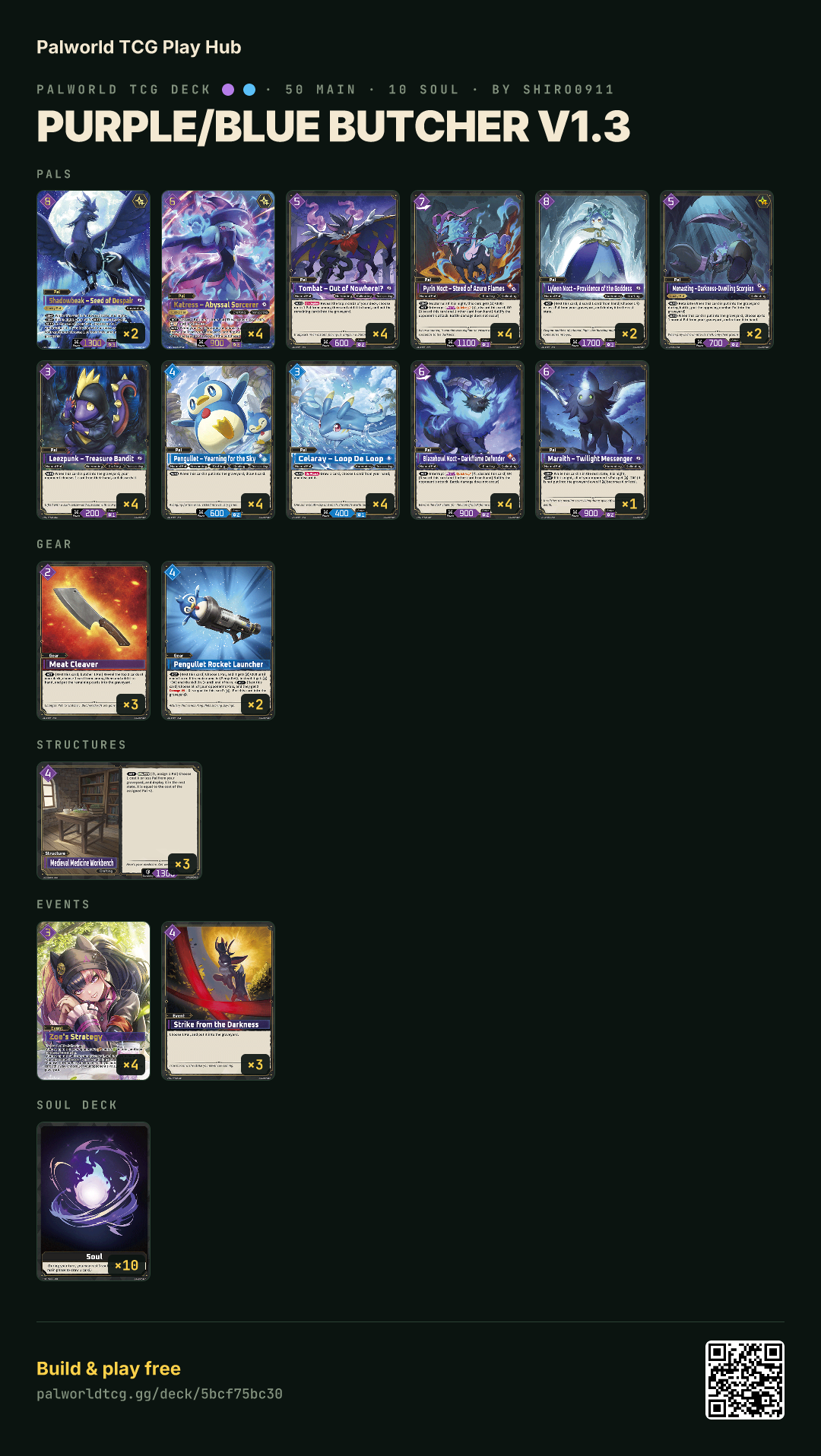 Purple/Blue Butcher v1.3 decklist