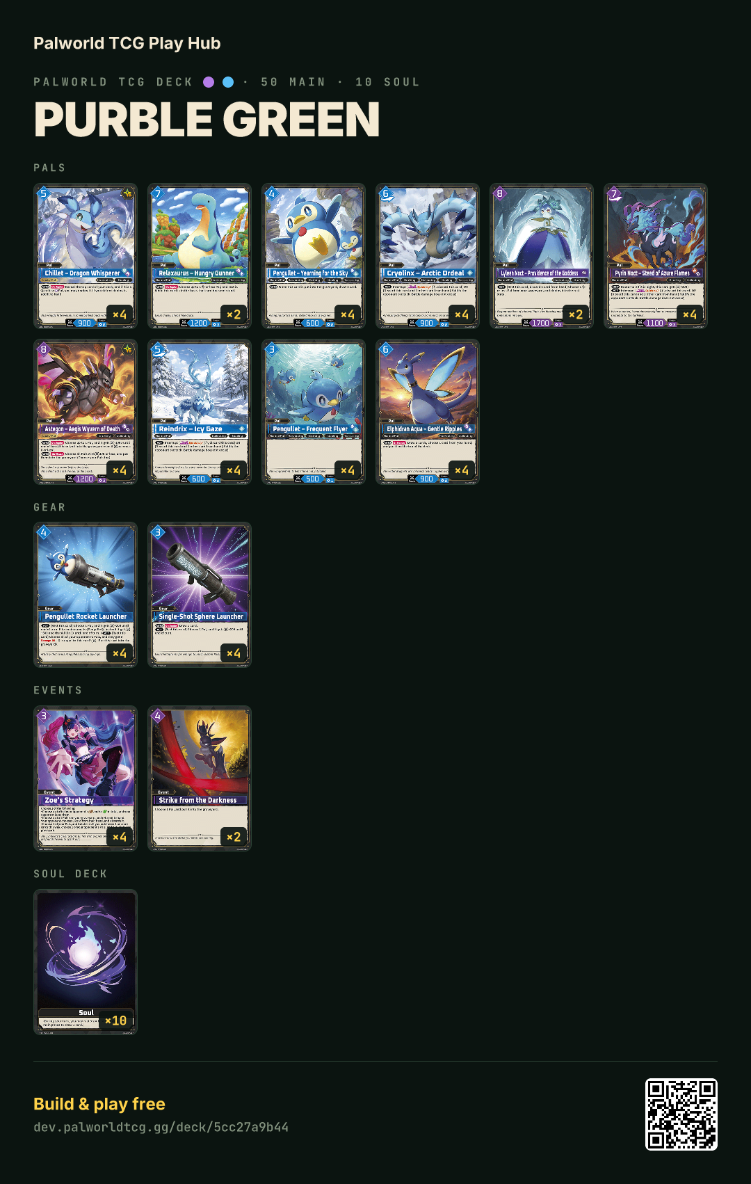 Purble Green decklist