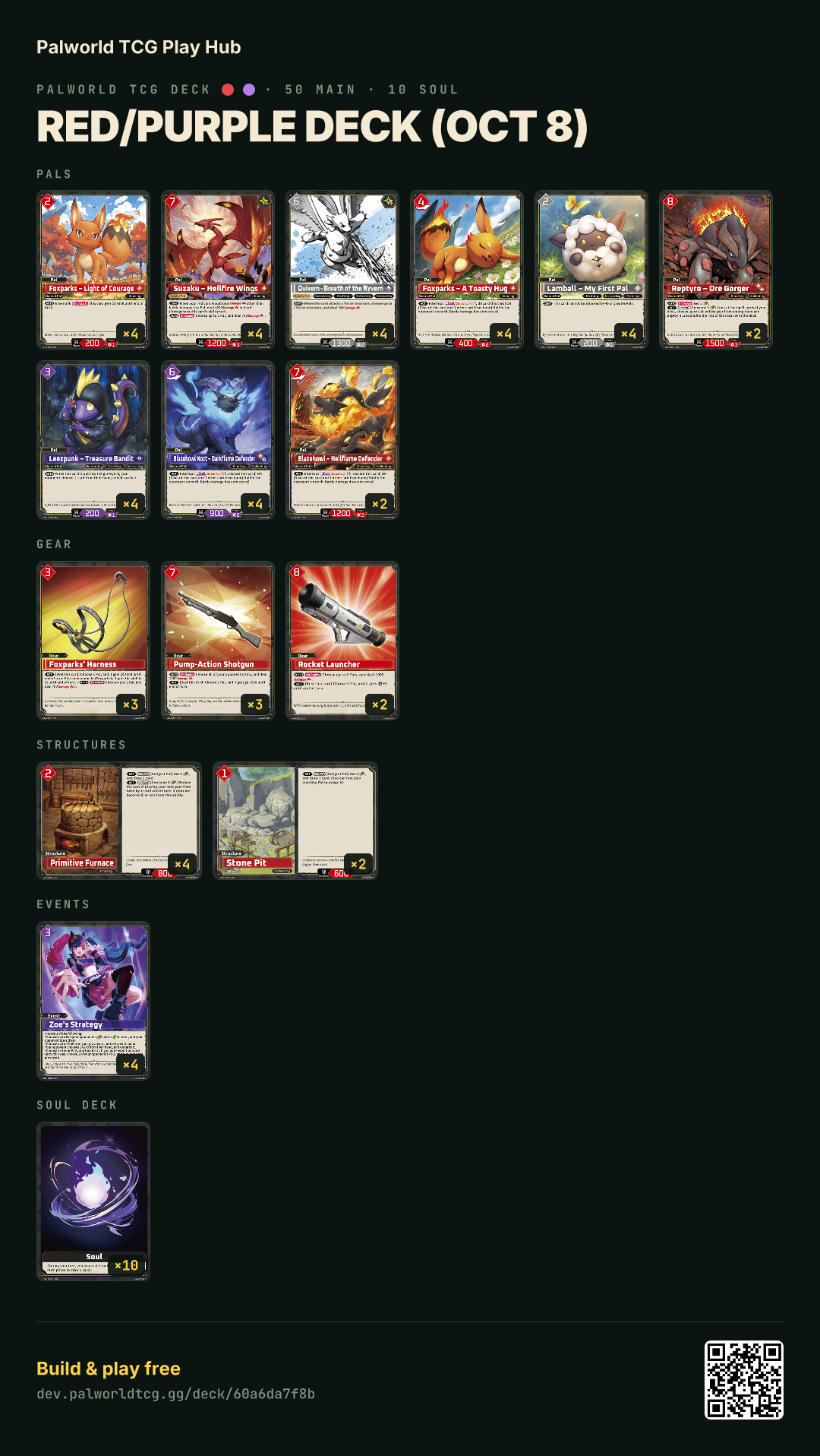 Red/Purple deck (Oct 8) decklist