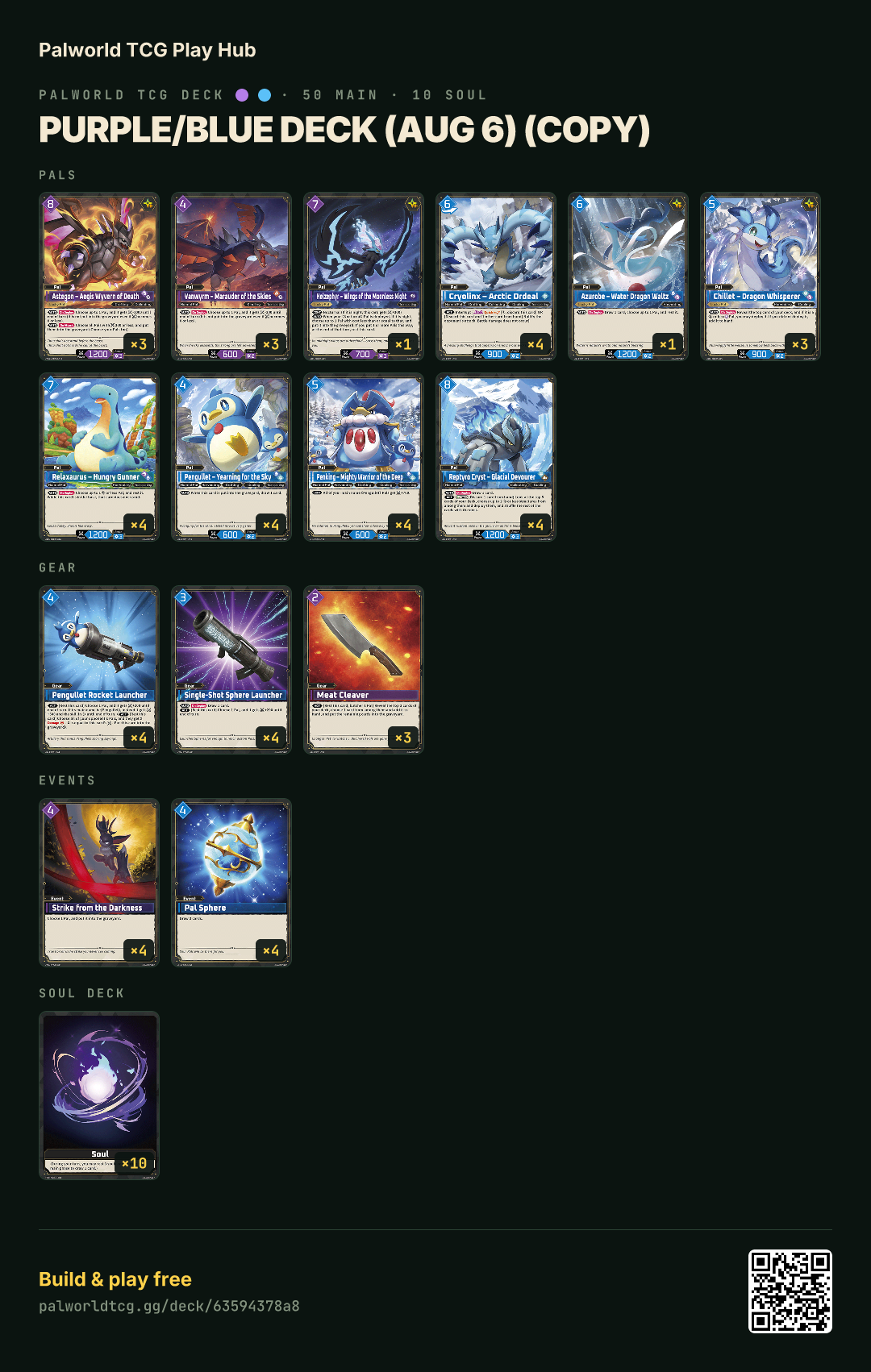 Purple/Blue deck (Aug 6) (copy) decklist