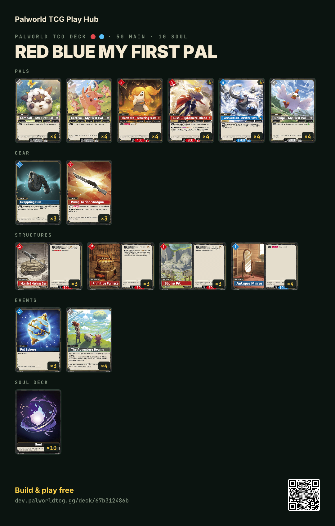 Red Blue My First Pal decklist