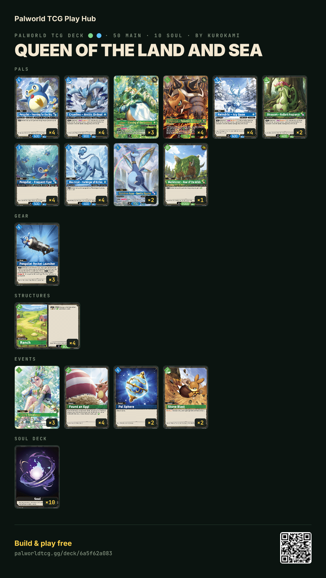Queen of the land and Sea decklist