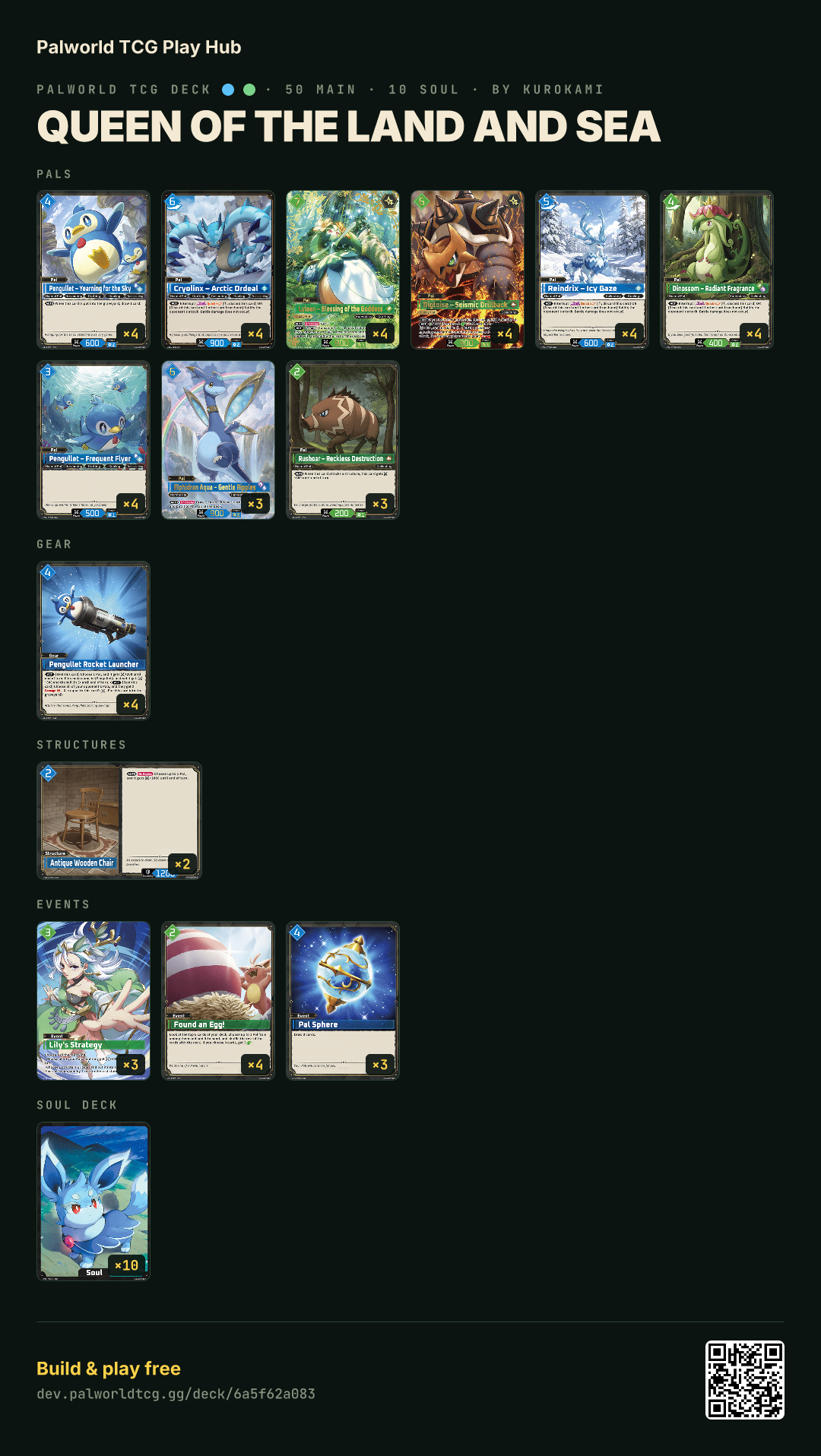 Queen of the land and Sea decklist