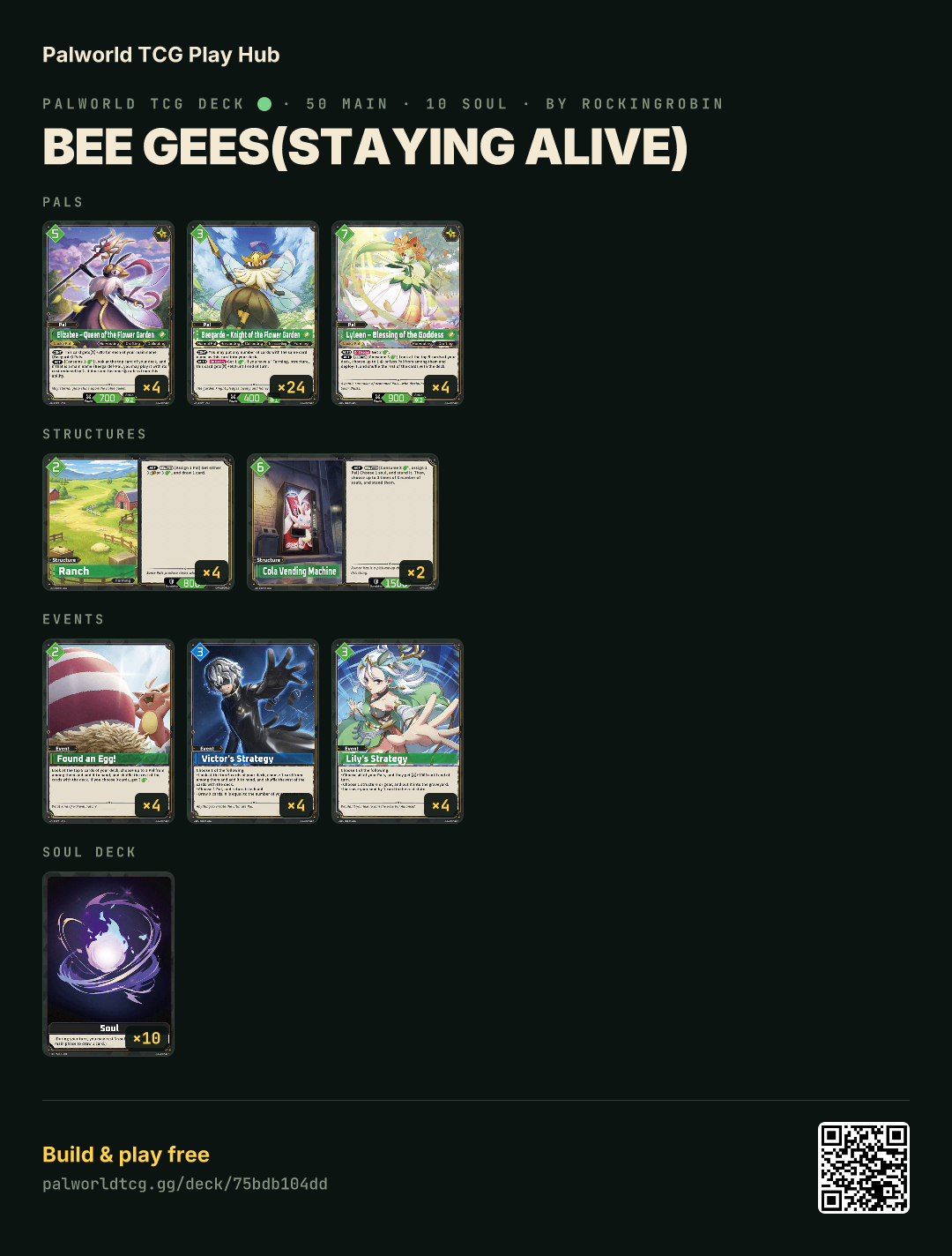 Bee Gees(Staying Alive) decklist