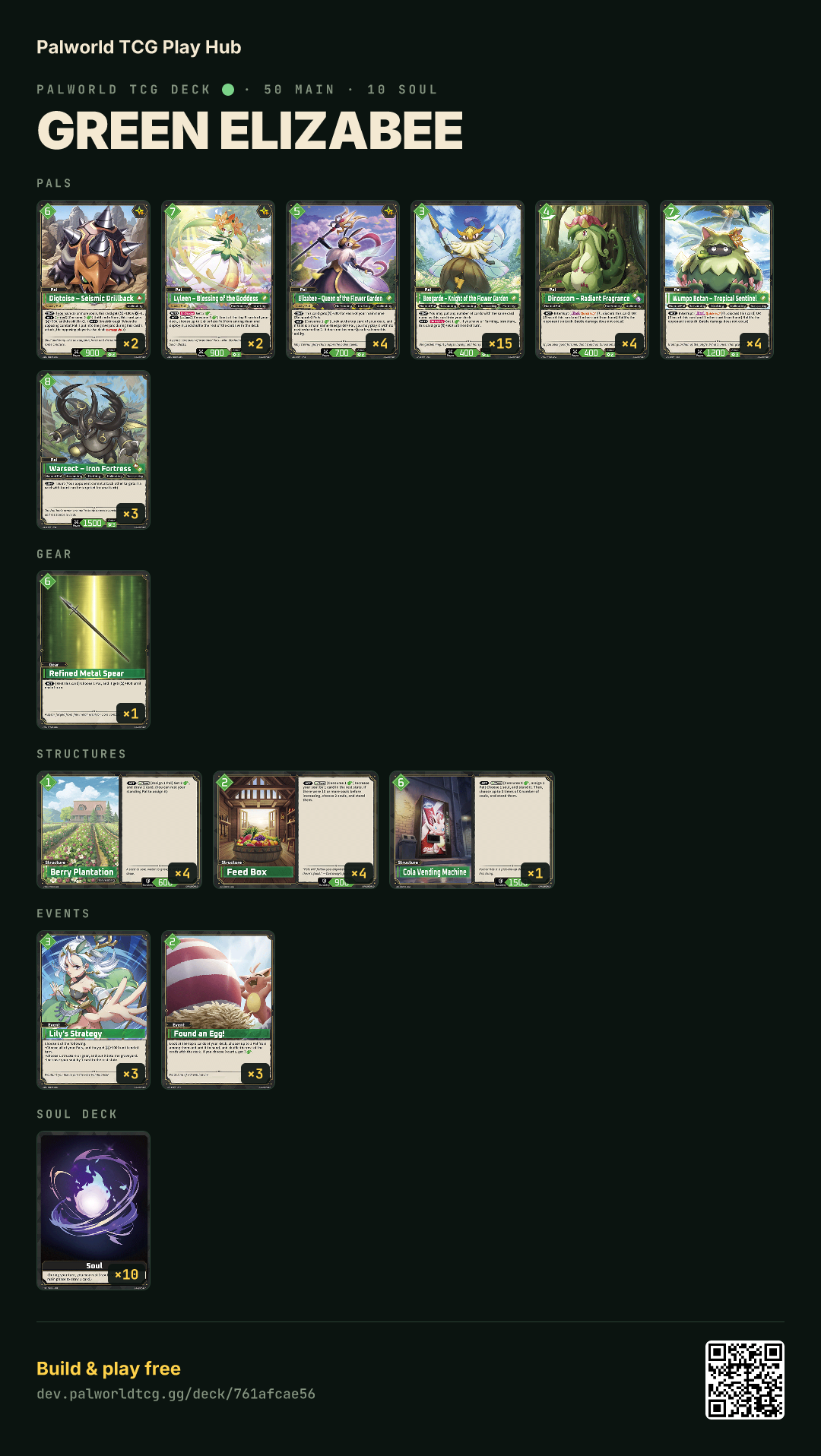 Green Elizabee decklist