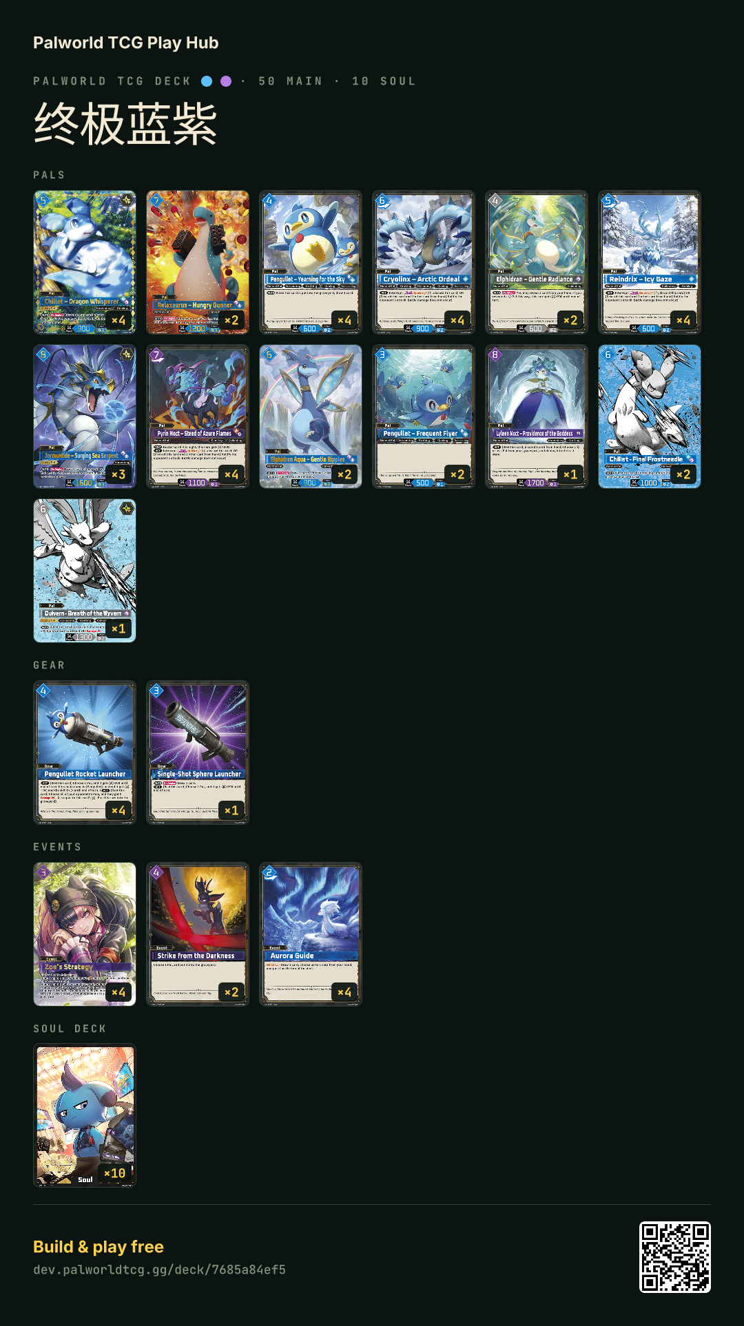 终极蓝紫 decklist