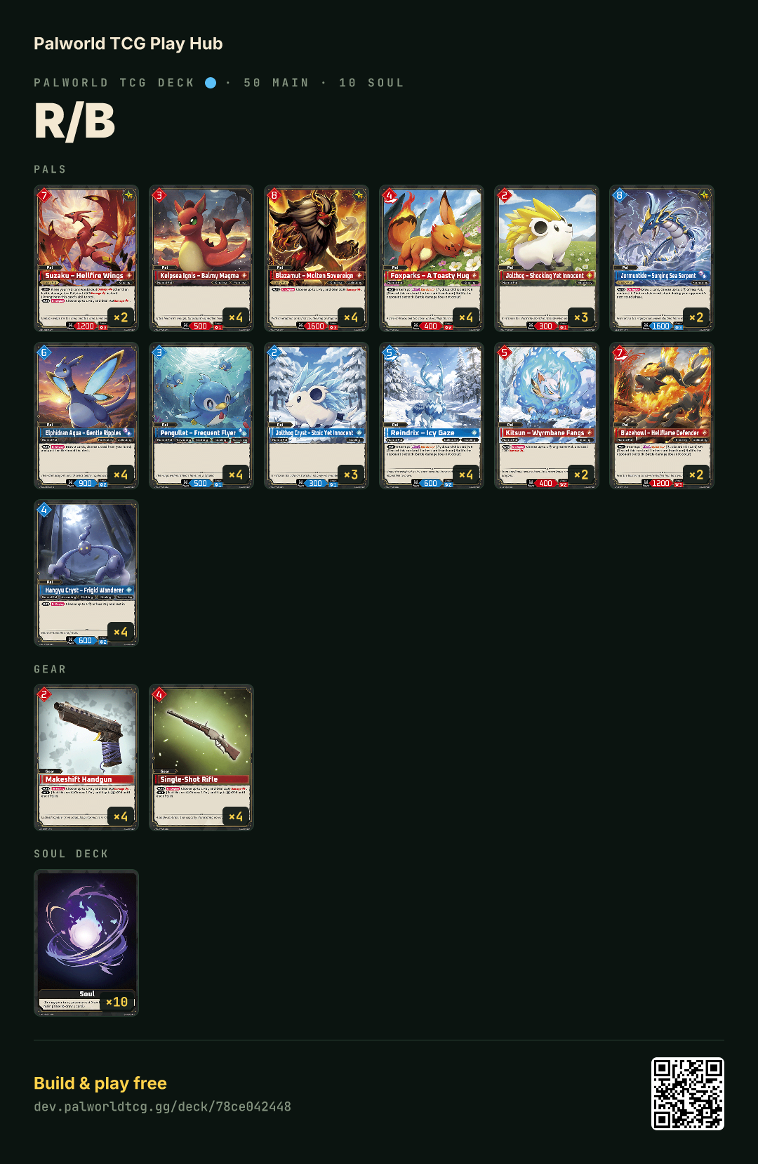 R/B decklist