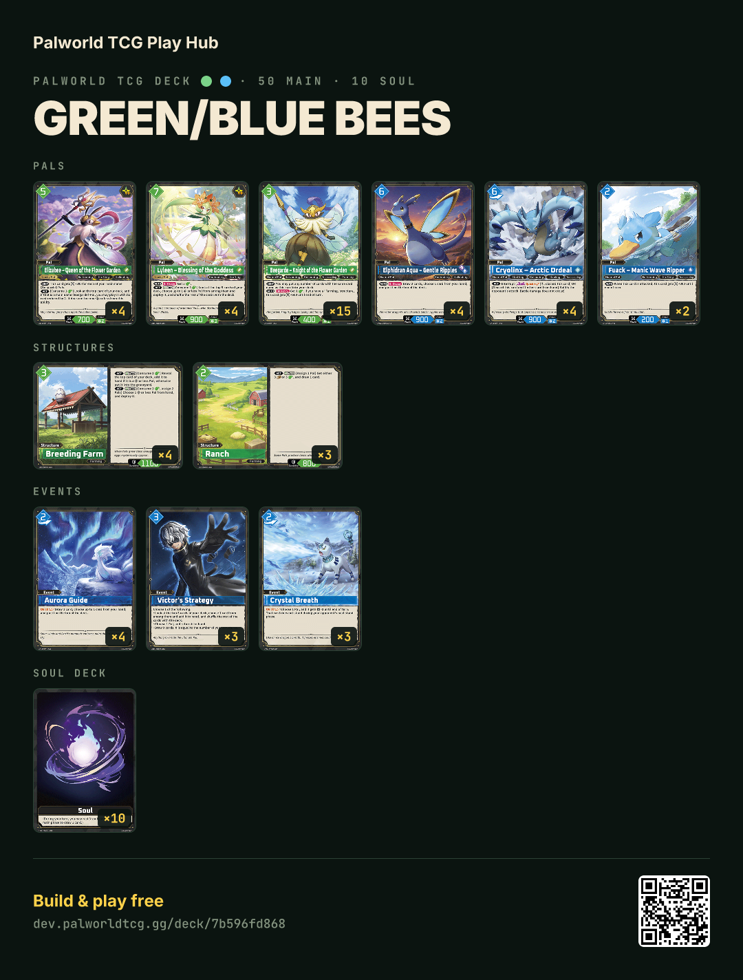 Green/Blue bees decklist