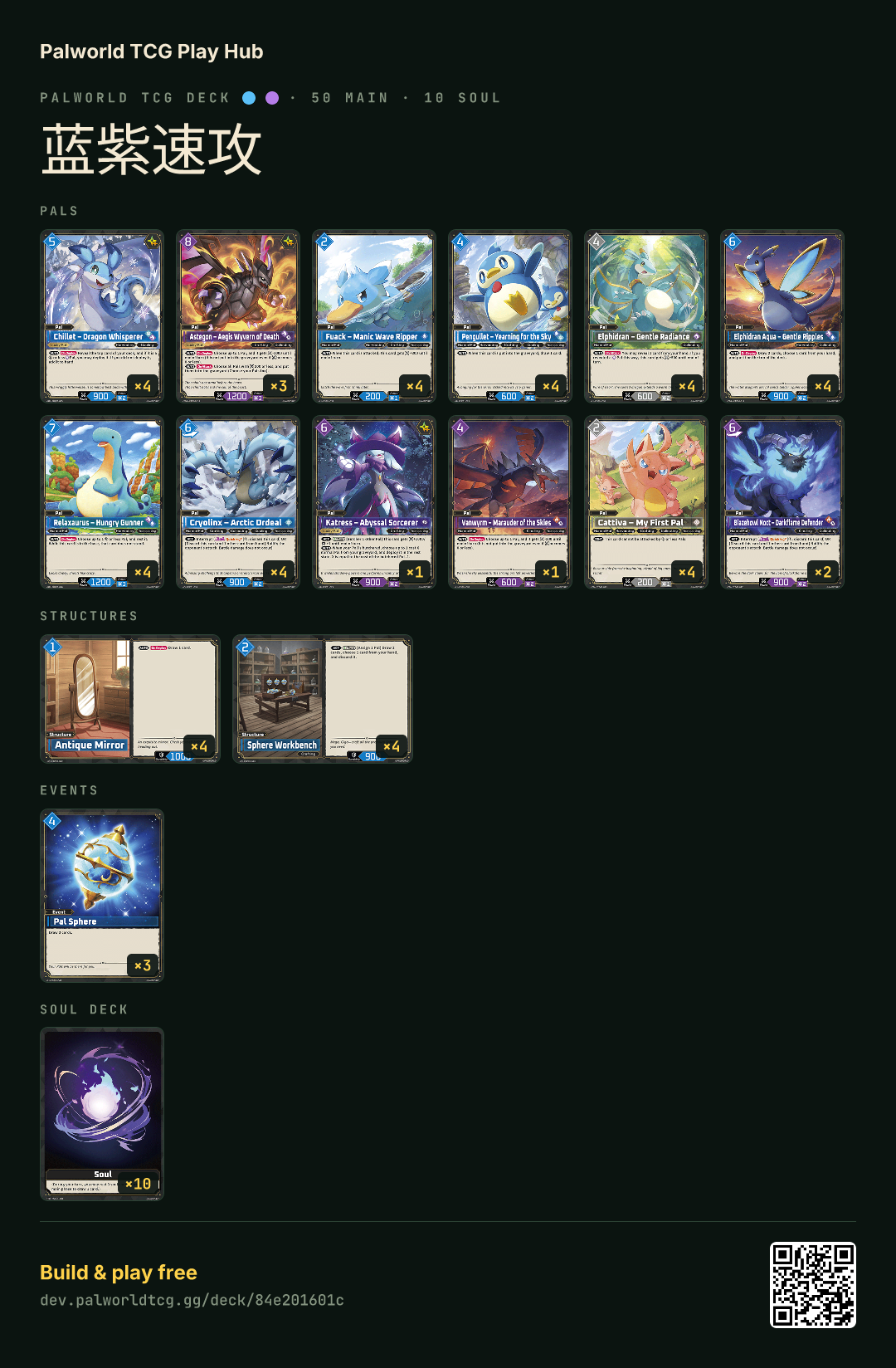 蓝紫速攻 decklist