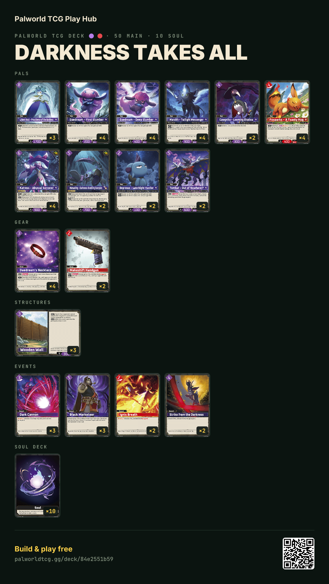 Darkness takes all decklist