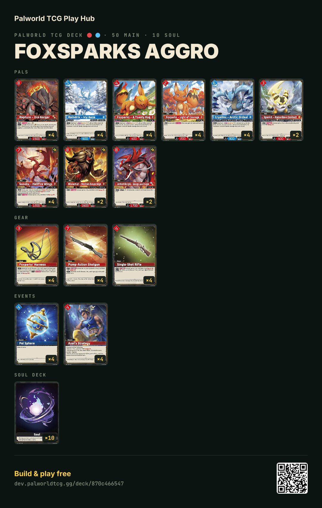 FoxSparks Aggro decklist