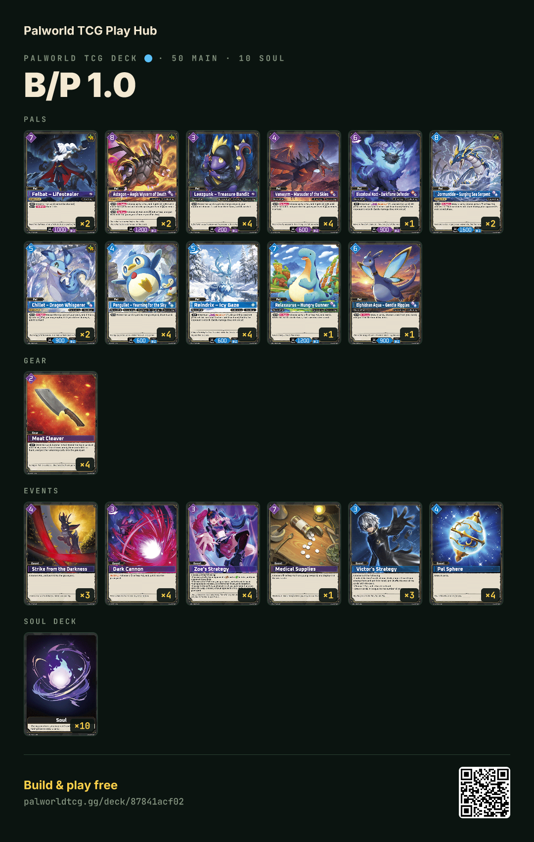 B/P 1.0 decklist