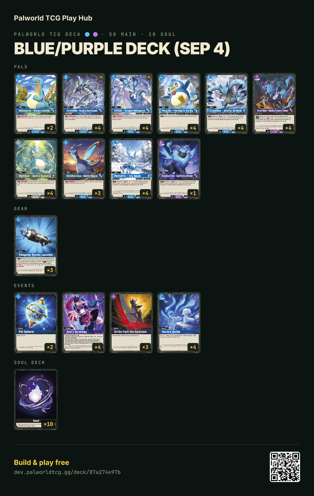 Blue/Purple deck (Sep 4) decklist