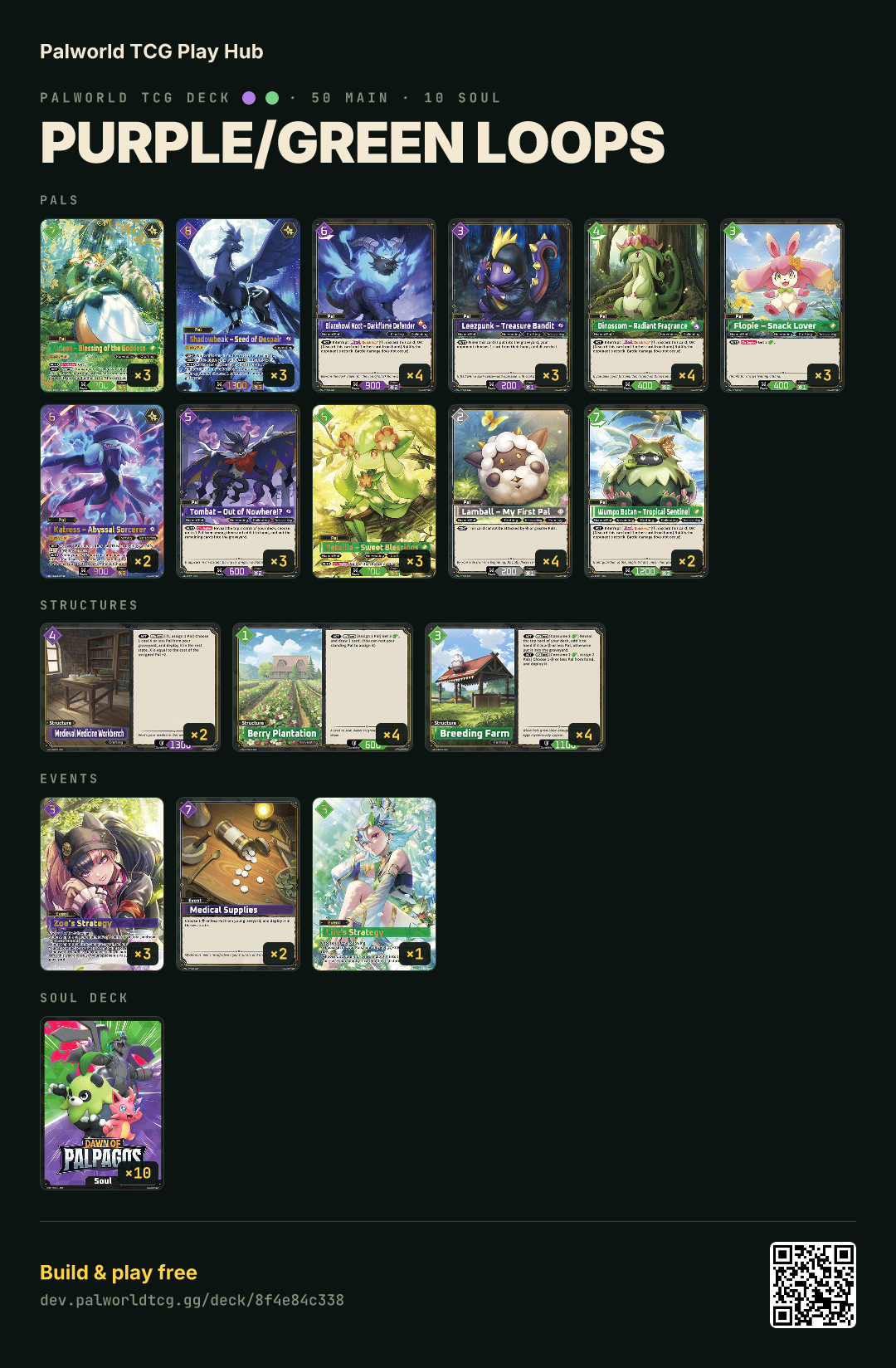 Purple/Green loops decklist