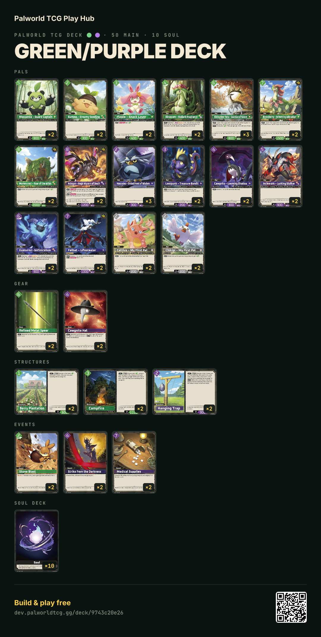 Green/Purple deck decklist