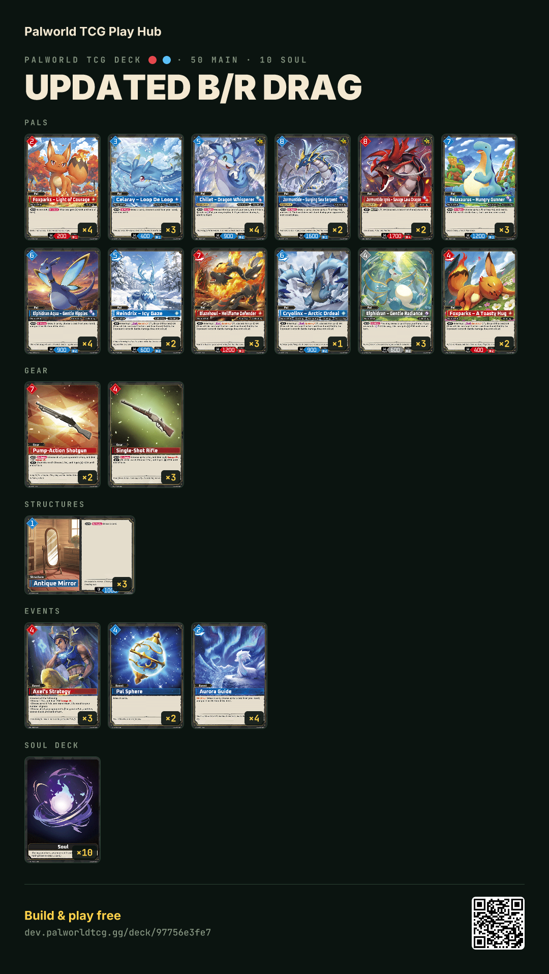 Updated B/R Drag decklist