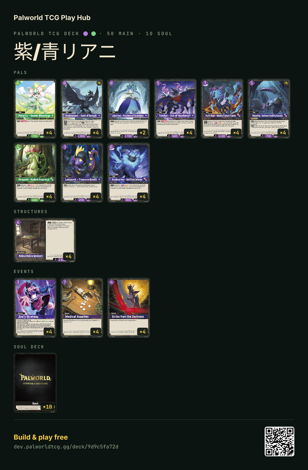 紫/青リアニ decklist